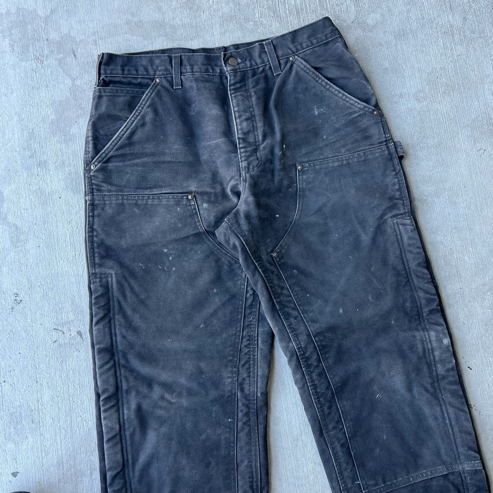 Carhartt × Vintage Carhartt black insulated double knee work carpenter pants Size US 34 / EU 50 - 2 Thumbnail