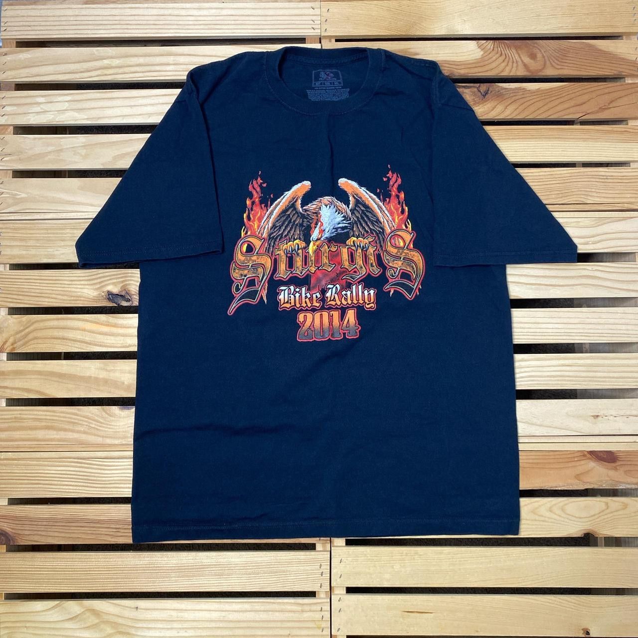 Fruit Of The Loom Sturgis Motorcycle Rally 2014 Black Biker Tee Size Medium Size US M / EU 48-50 / 2 - 2 Thumbnail