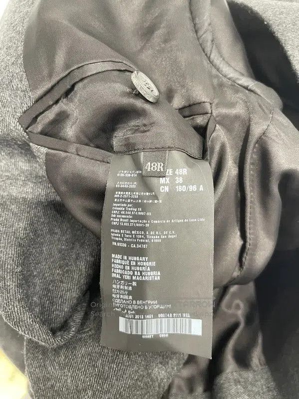 Prada Prada Men's Long Sleeve Gray Outerwear. Size US M / EU 48-50 / 2 - 8 Thumbnail