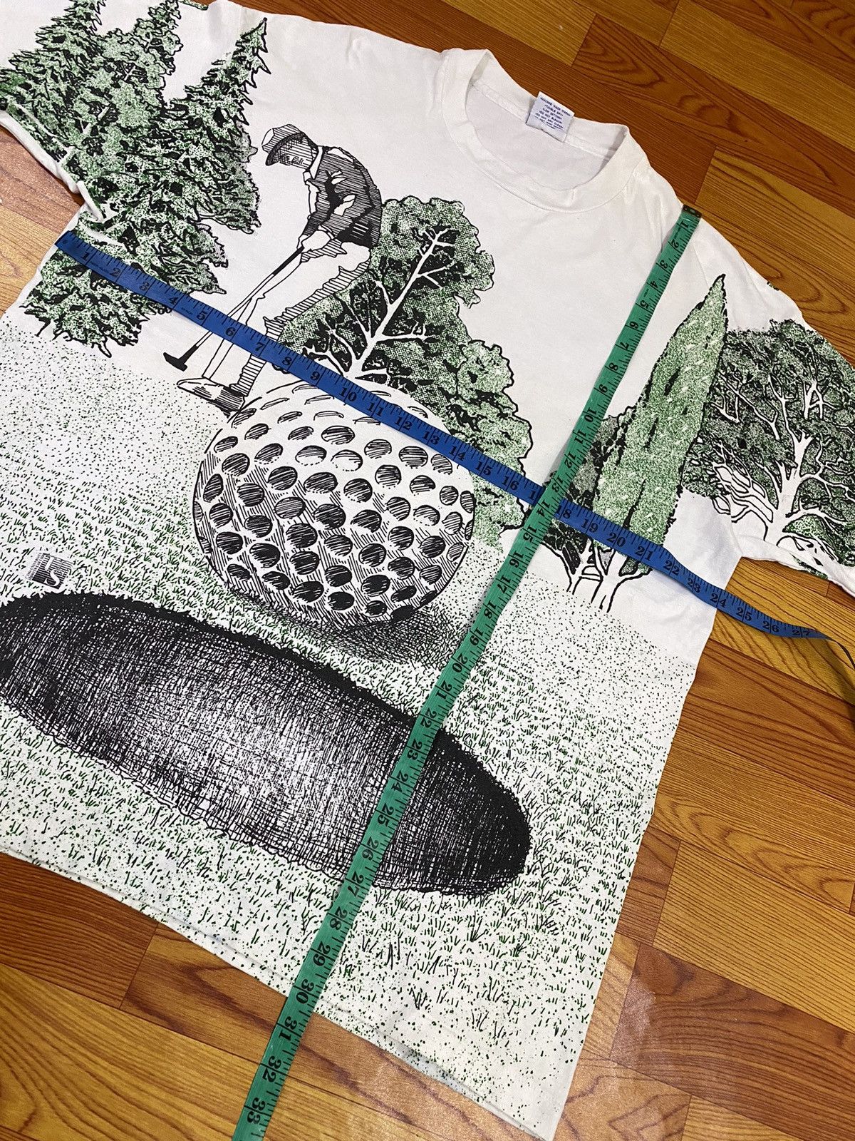 Vintage Vintage University Sportwear Corp Over Print Tee Size US XL / EU 56 / 4 - 8 Thumbnail