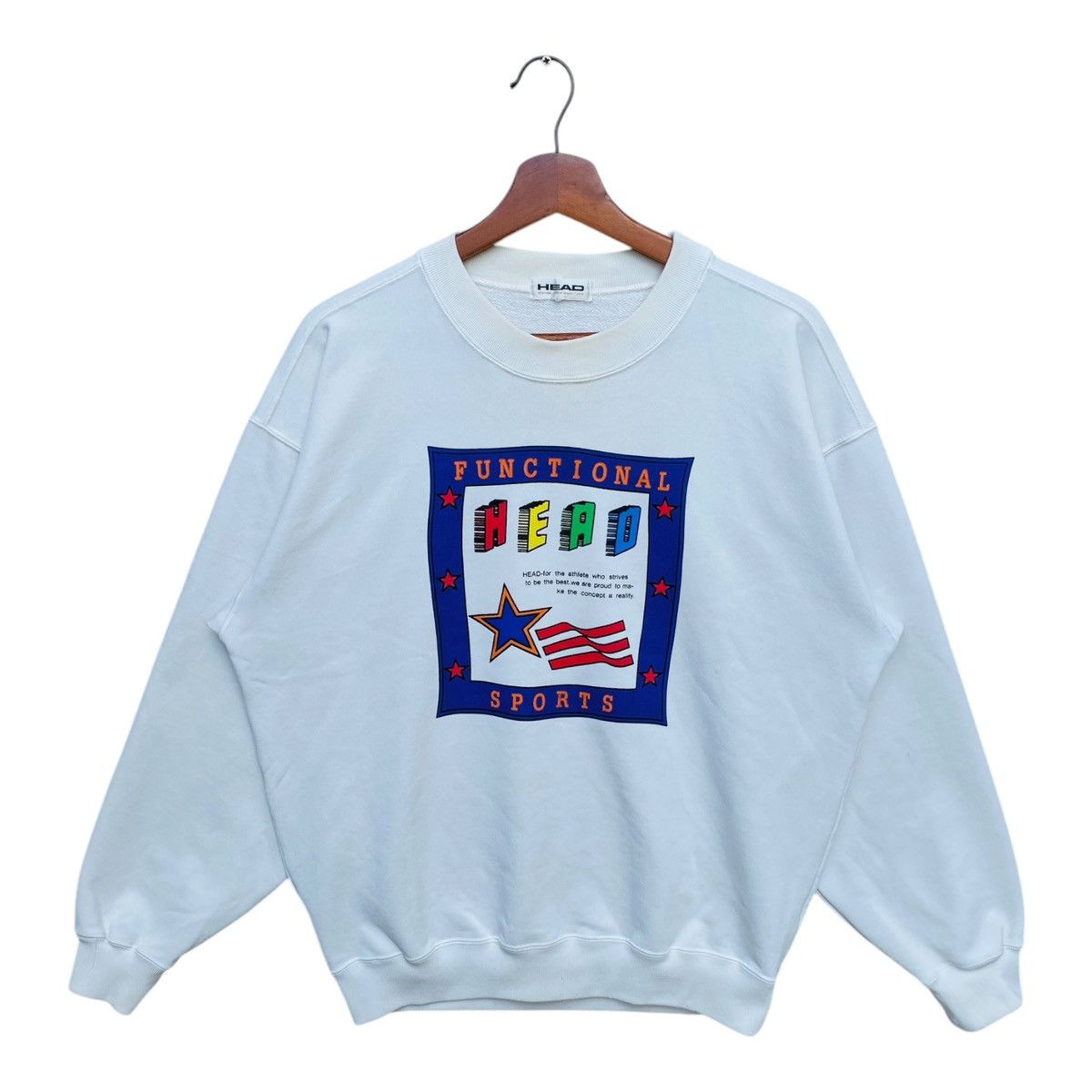 Japanese Brand Vintage Head Sports Sweatshirt Pullover Jumper Crewneck Size US L / EU 52-54 / 3 - 1 Thumbnail
