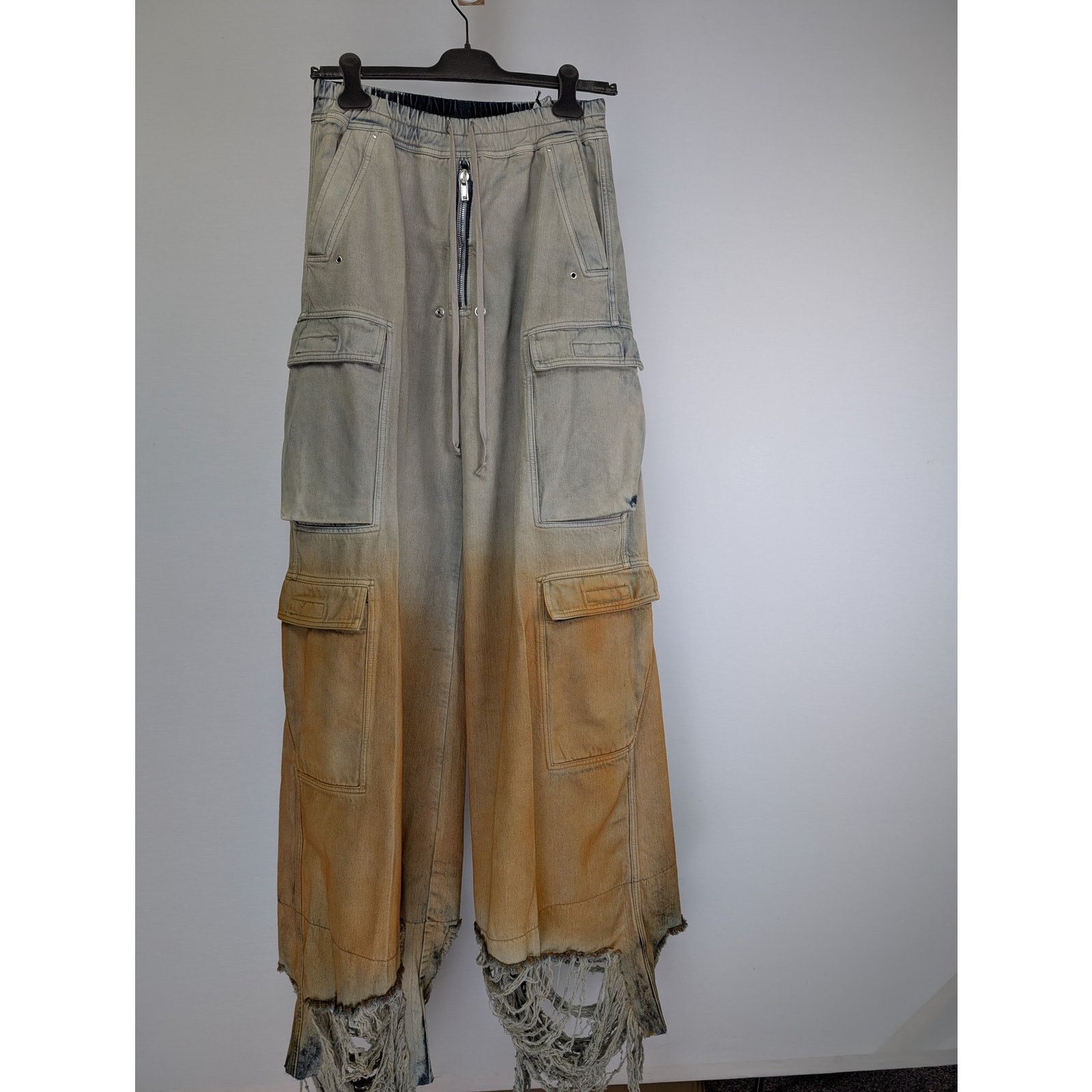 Rick Owens Drkshdw o1rshd1 Double Cargo Jumbo Belas Trouser Sky/Orange Degrade Size US 32 / EU 48 - 2 Thumbnail
