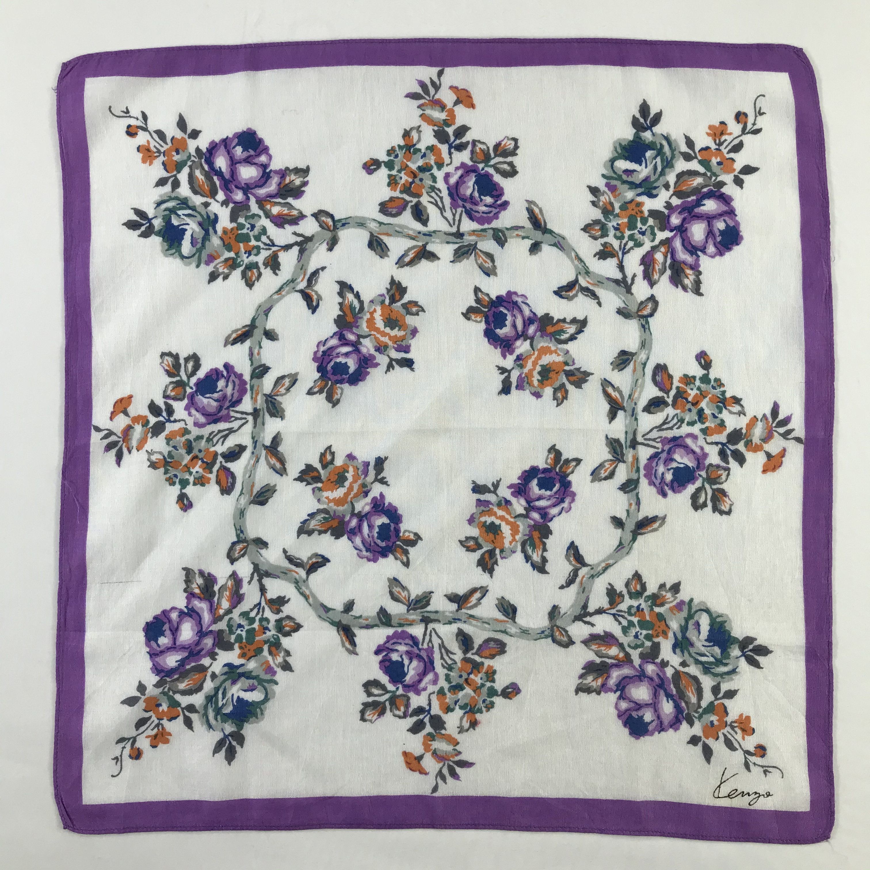 Kenzo × Vintage Kenzo Bandana / Handkerchief / Neckerchief - S930 Size ONE SIZE - 1 Thumbnail