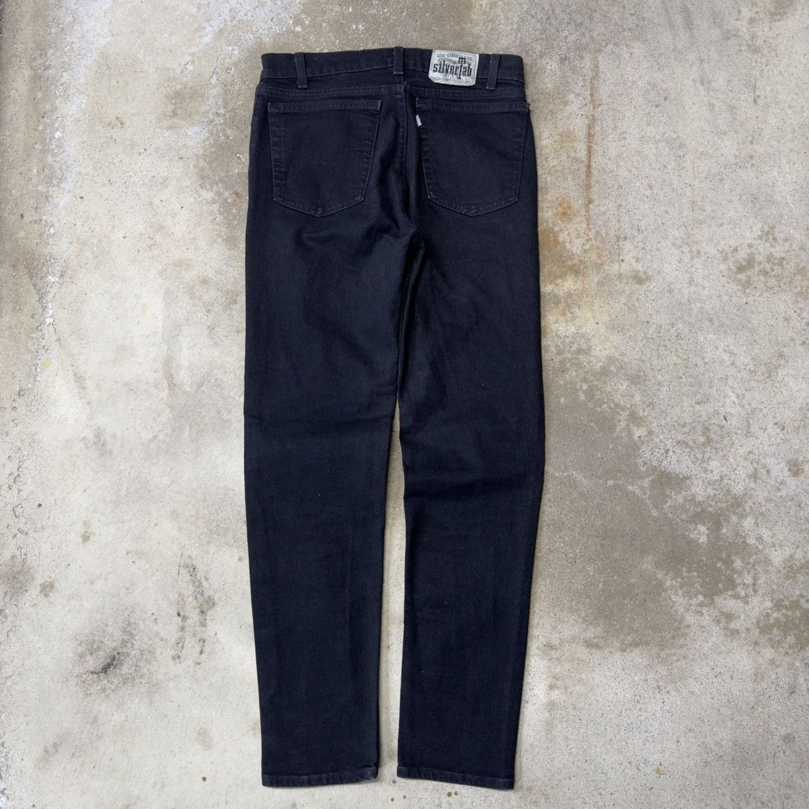 Vintage Levi's Black Silvertab Skinny Jeans ERD Grunge Skater Size US 31 - 2 Thumbnail