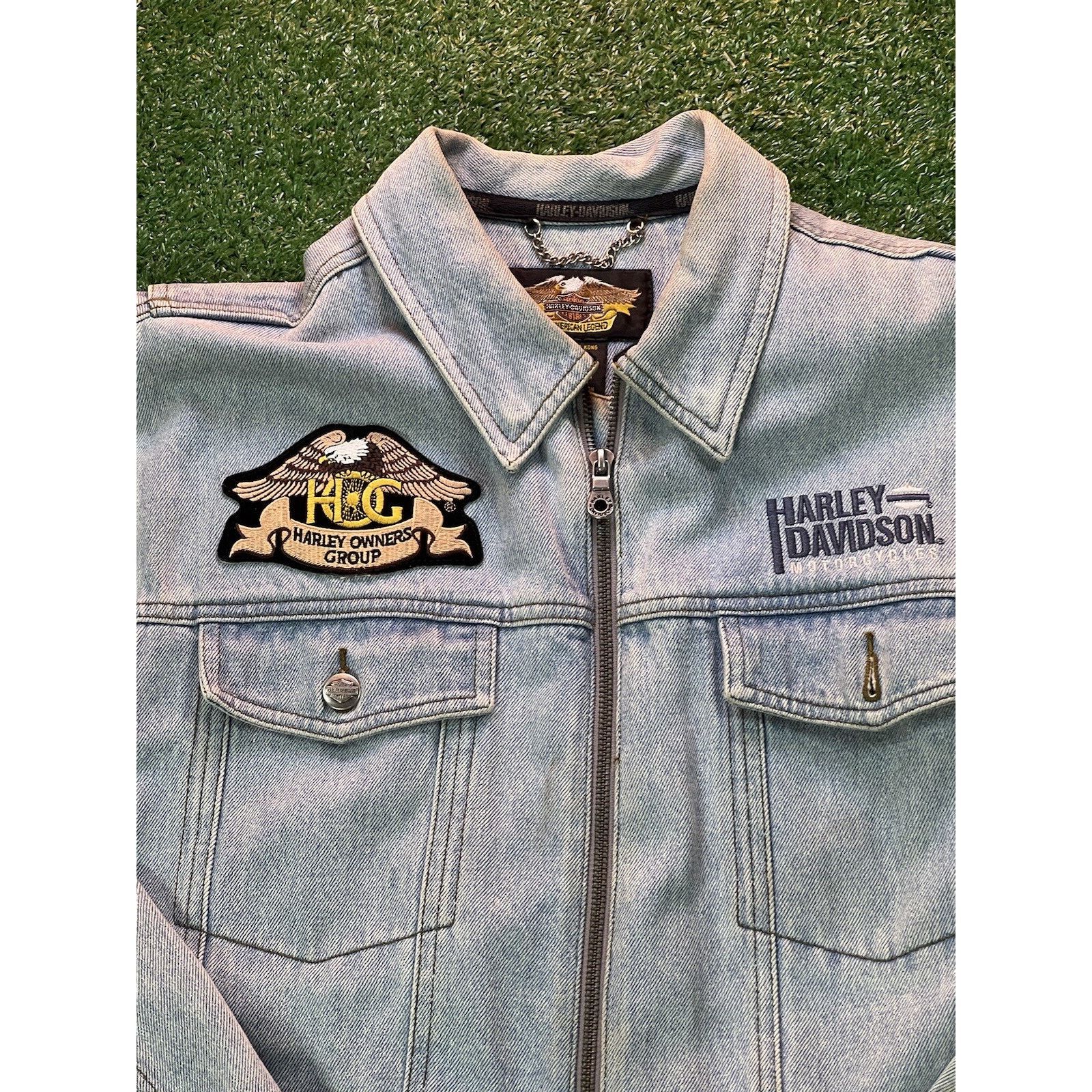 Harley Davidson Harley Davidson Jacket Men M Jean Trucker Big Logo Size US M / EU 48-50 / 2 - 2 Thumbnail