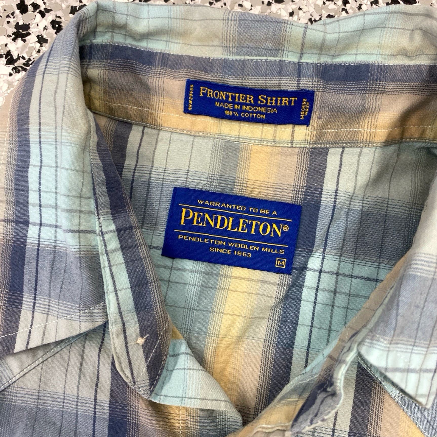 Pendleton Pendleton Frontier Shirt Mens Medium Plaid Pearl Snap Western Short Sleeve Brown Blue Button-Up Casual Shirt Mens Size US M / EU 48-50 / 2 - 3 Thumbnail