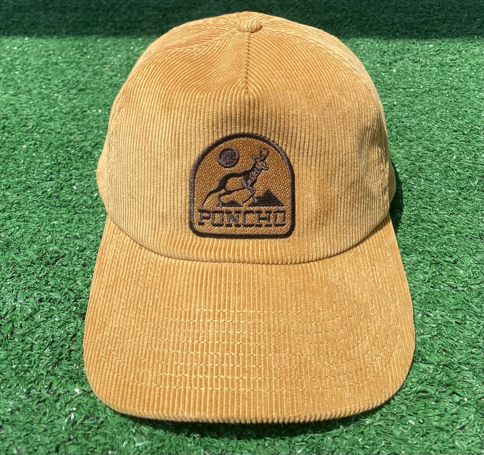 Other Poncho Corduroy Deer Nature Patch Tan Strapback Hat Size ONE SIZE - 1 Thumbnail