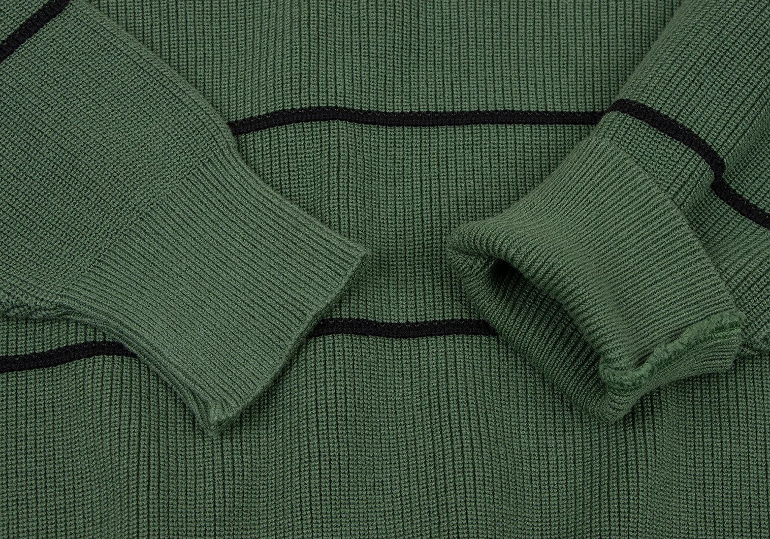Issey Miyake Shoulder Button Striped Knit Sweater Green Black F Size US M / EU 48-50 / 2 - 7 Thumbnail
