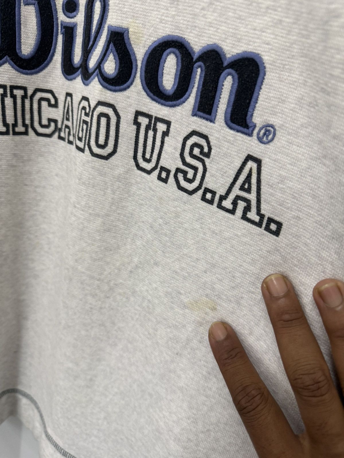 Wilson 🔥 Vtg 90s Wilson Sporting Goods Company High Neck Sweatshirt Size US L / EU 52-54 / 3 - 5 Thumbnail