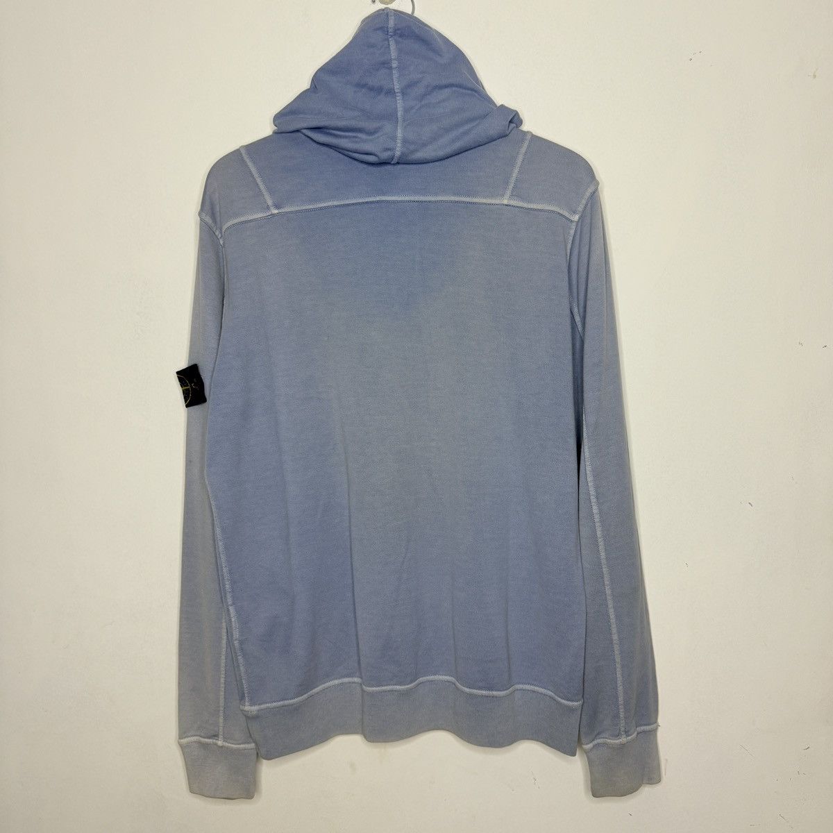 Stone Island Stone Island 2014 Washed Blue Badge Light Sweatshirt Hoodie Size US XL / EU 56 / 4 - 2 Thumbnail