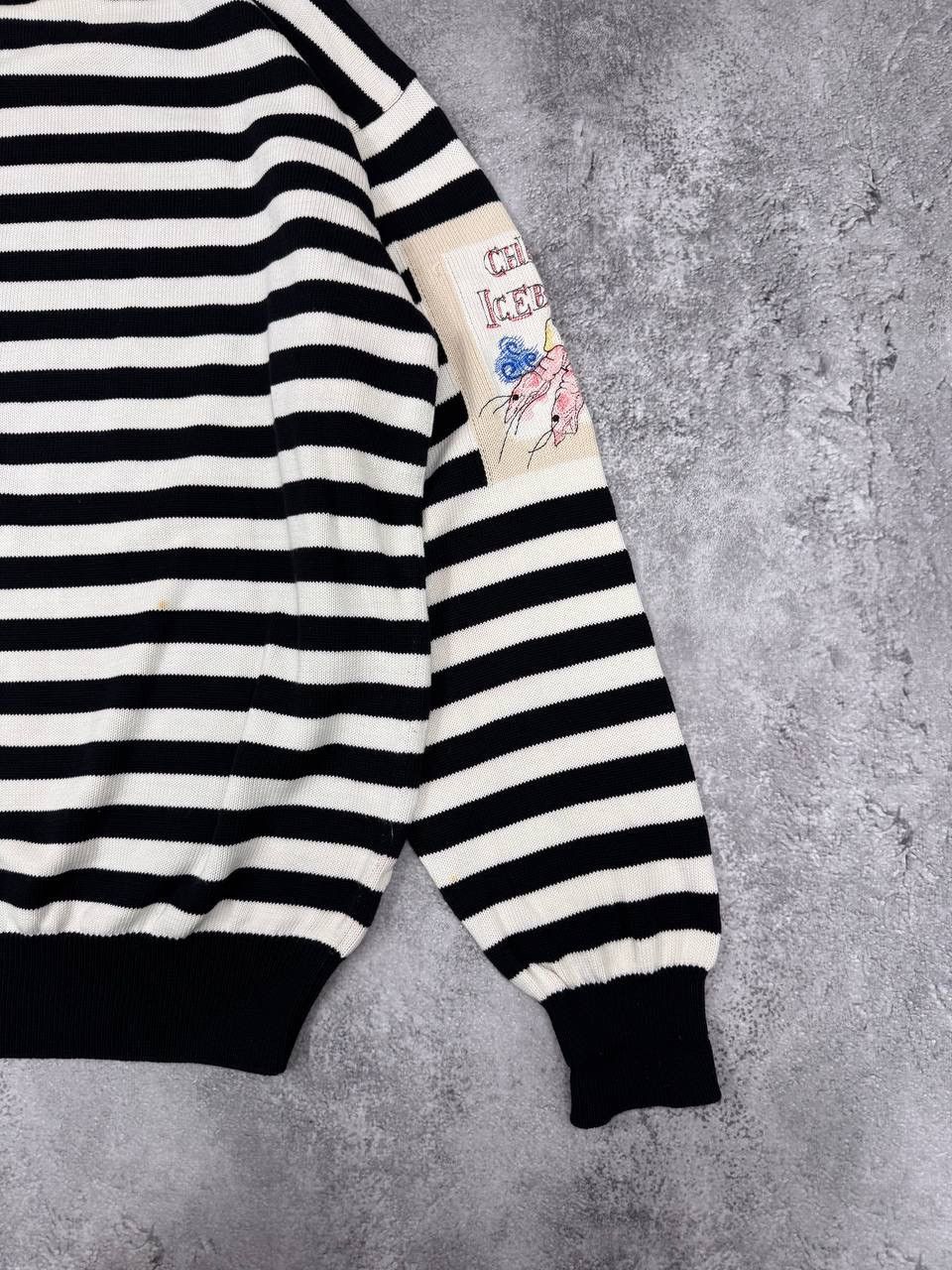 Icebreaker Iceberg Men Black White Striped Knit Sweater Crewneck SizeXL Size US XL / EU 56 / 4 - 3 Thumbnail