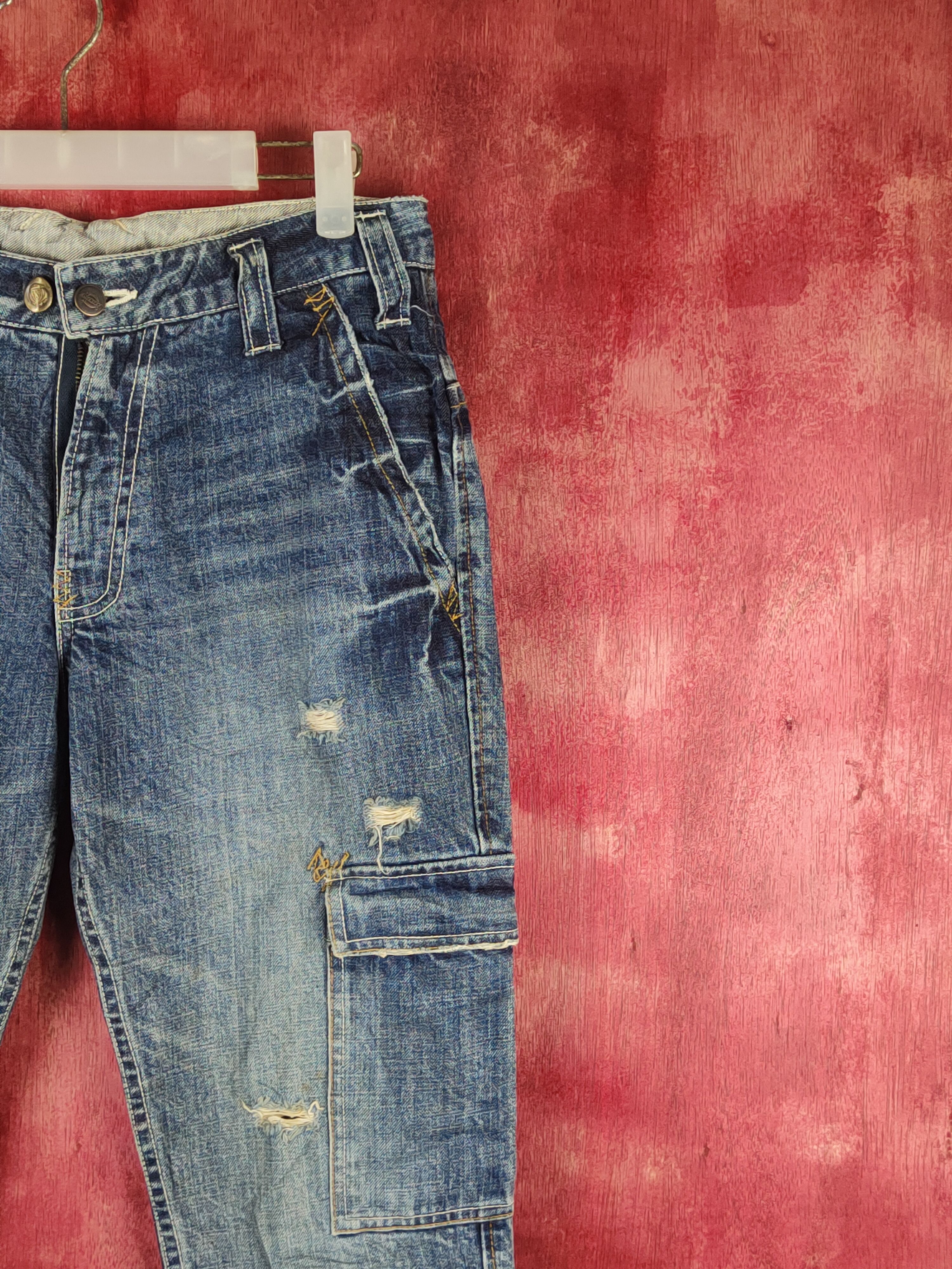 Dickies Dickies Dark Blue Distressed Ripped Jeans #S2365 Size US 30 / EU 46 - 5 Thumbnail