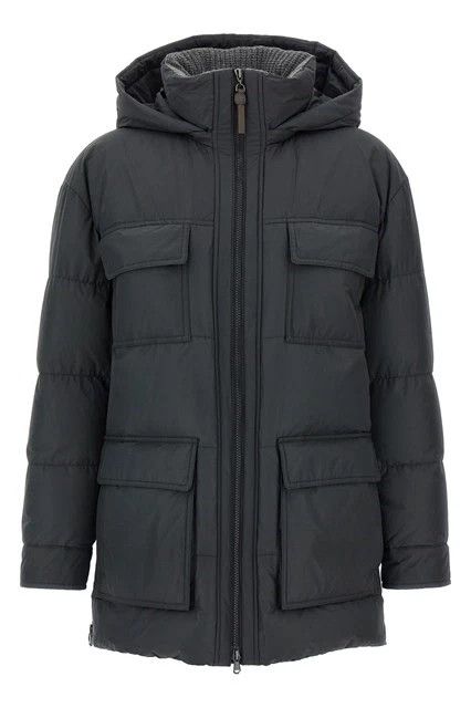 Brunello Cucinelli BRUNELLO CUCINELLI Charcoal Down Jacket New & Authentic Size M / US 6-8 / IT 42-44 - 1 Thumbnail