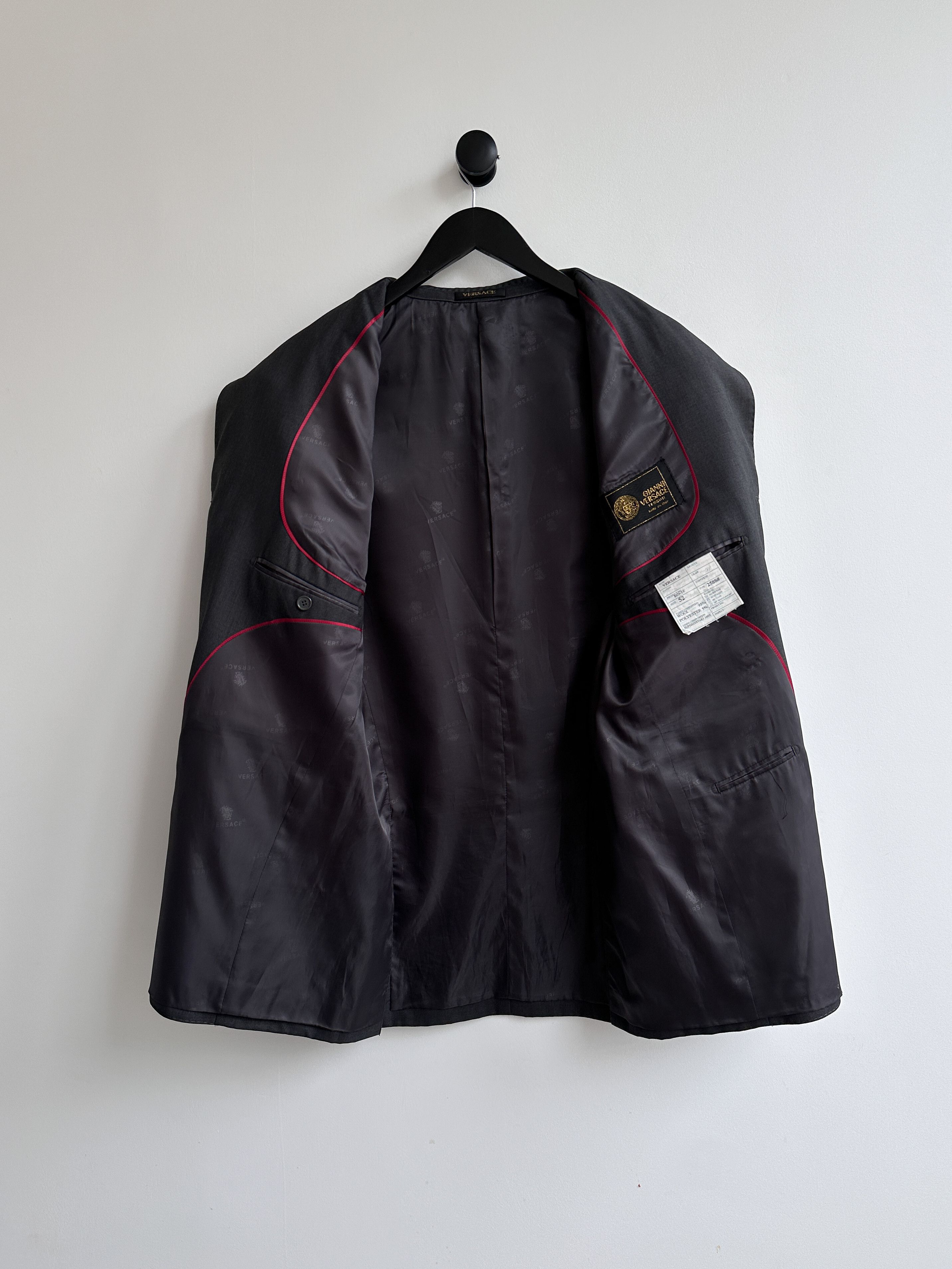 Versace Vintage Gianni Versace Gray Blazer Size 52R - 3 Thumbnail
