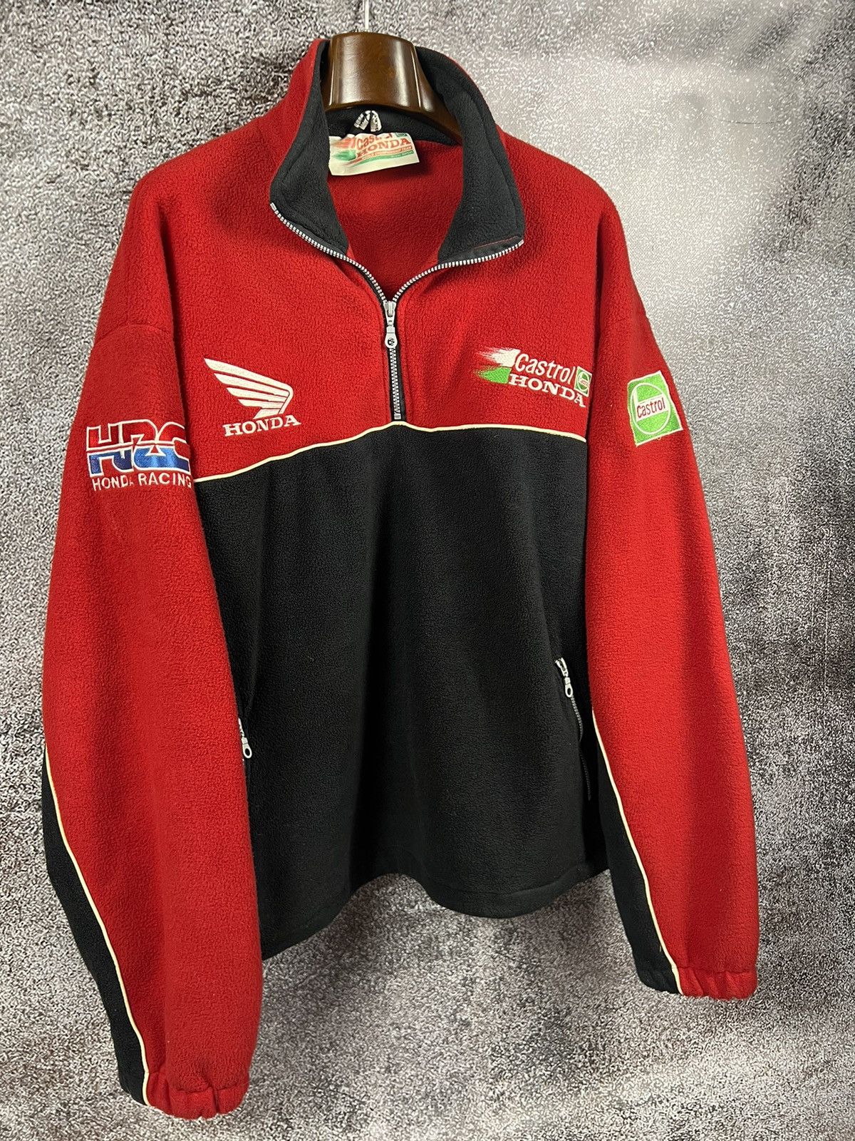 Honda × NASCAR Honda x Castrol Vintage racing fleece embroidered logo zip Size US XXL / EU 58 / 5 - 4 Thumbnail