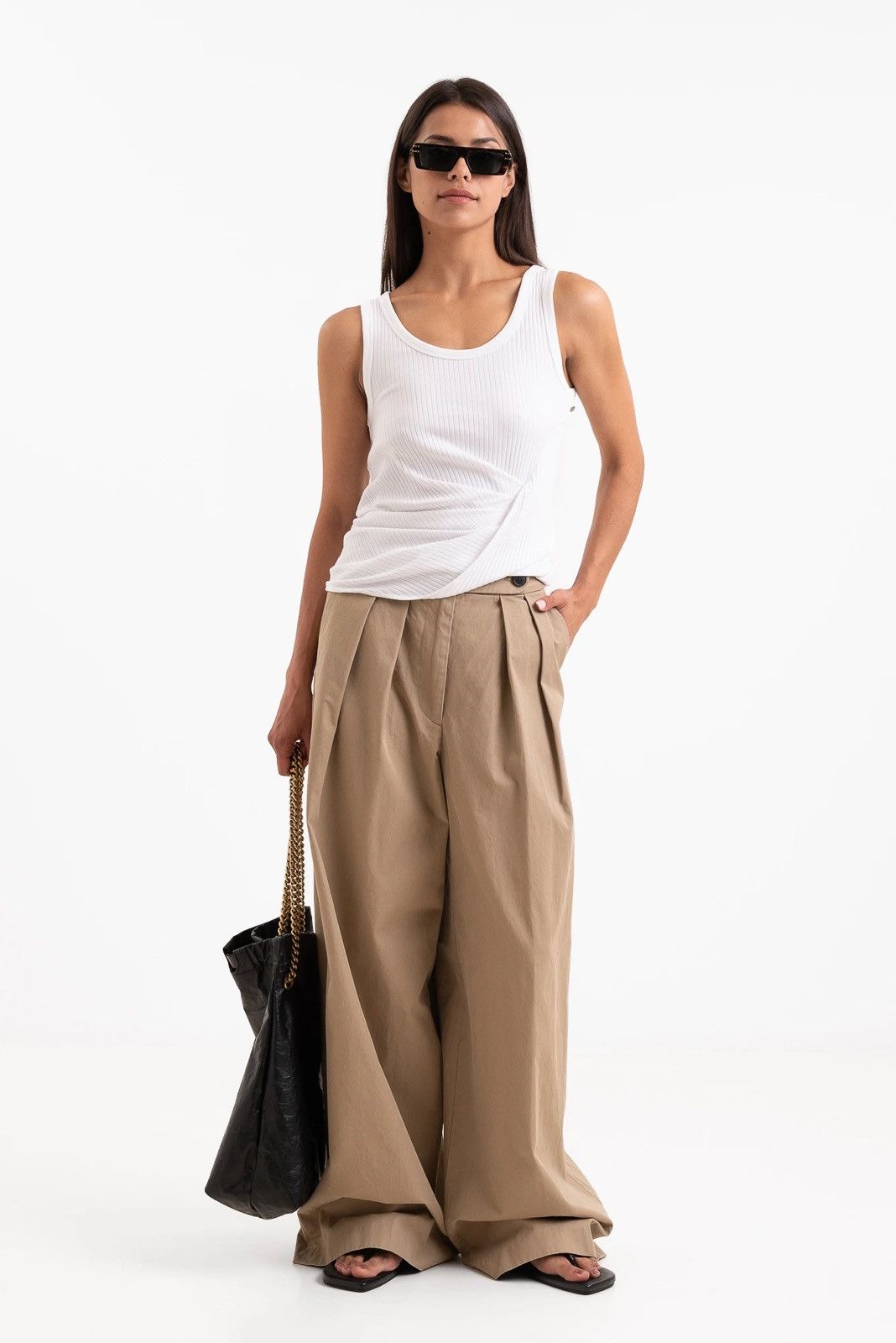 Dries Van Noten Dries Van Noten Hoga Asymmetric Ribbed Tank Top Size XS / US 0-2 / IT 36-38 - 2 Thumbnail