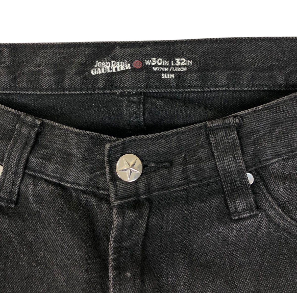 Jean Paul Gaultier Jean Paul Gaultier Target Black Denim Jeans Size US 30 / EU 46 - 7 Thumbnail