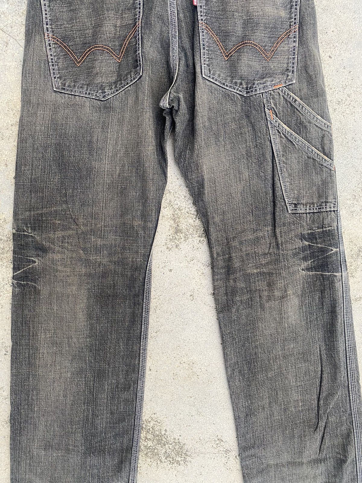 Edwin × Japanese Brand × Vintage Vintage y2k Edwin XV-S Faded Buckel Jeans Size US 33 - 17 Thumbnail