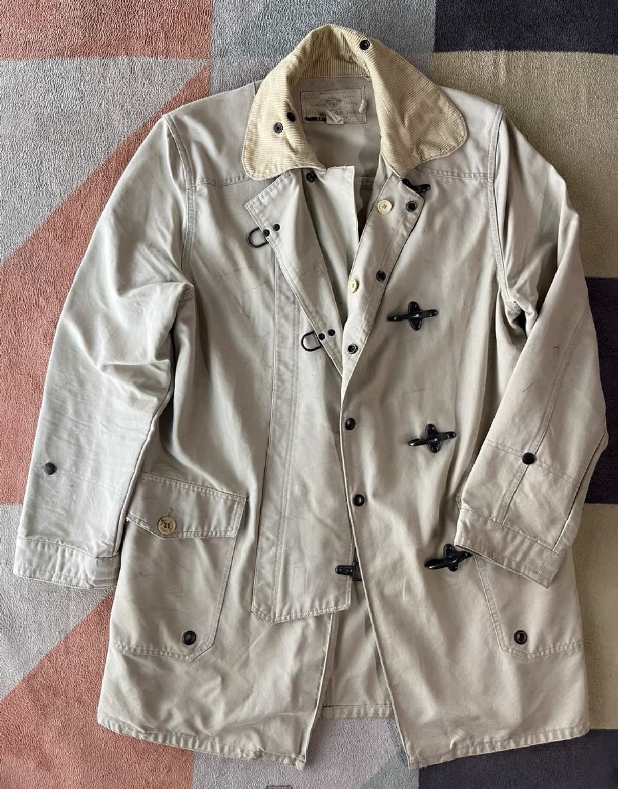RRL Ralph Lauren Ralph Lauren Double RL Rugby Fireman Coat Trench Jacket K22 Size US S / EU 44-46 / 1 - 1 Thumbnail