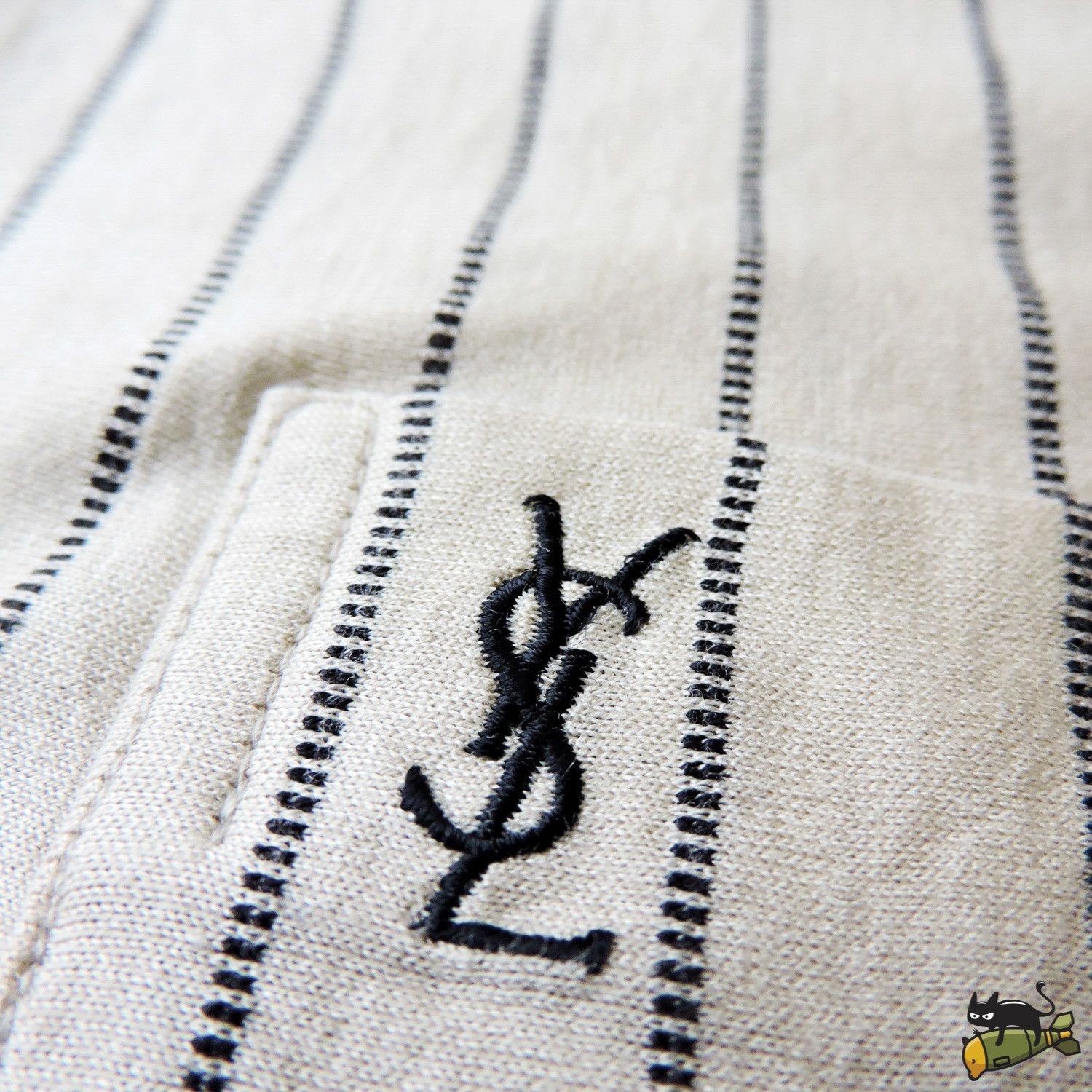 Yves Saint Laurent YVES SAINT LAURENT POUR HOMME STRIPED POLO SHIRT Size US M / EU 48-50 / 2 - 7 Thumbnail
