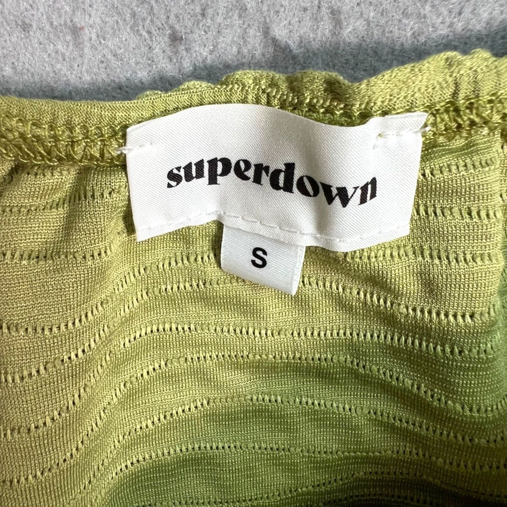 superdown Superdown Tube Top Size Small Textured Lime Green Womens Size S / US 4 / IT 40 - 3 Thumbnail