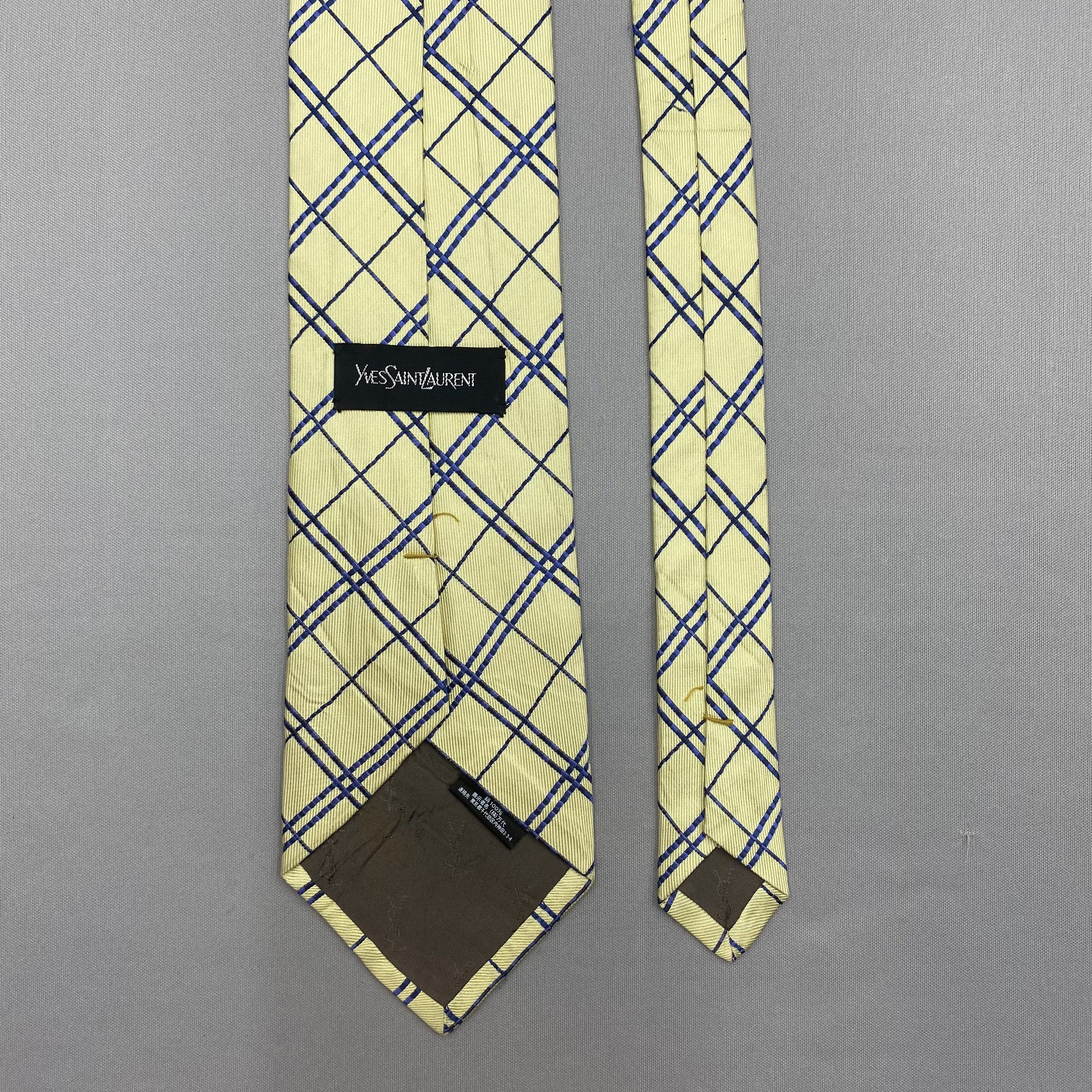 Japanese Brand Vintage Yves Saint Laurent SILK Necktie Cravate Pure Silk Size ONE SIZE - 6 Thumbnail
