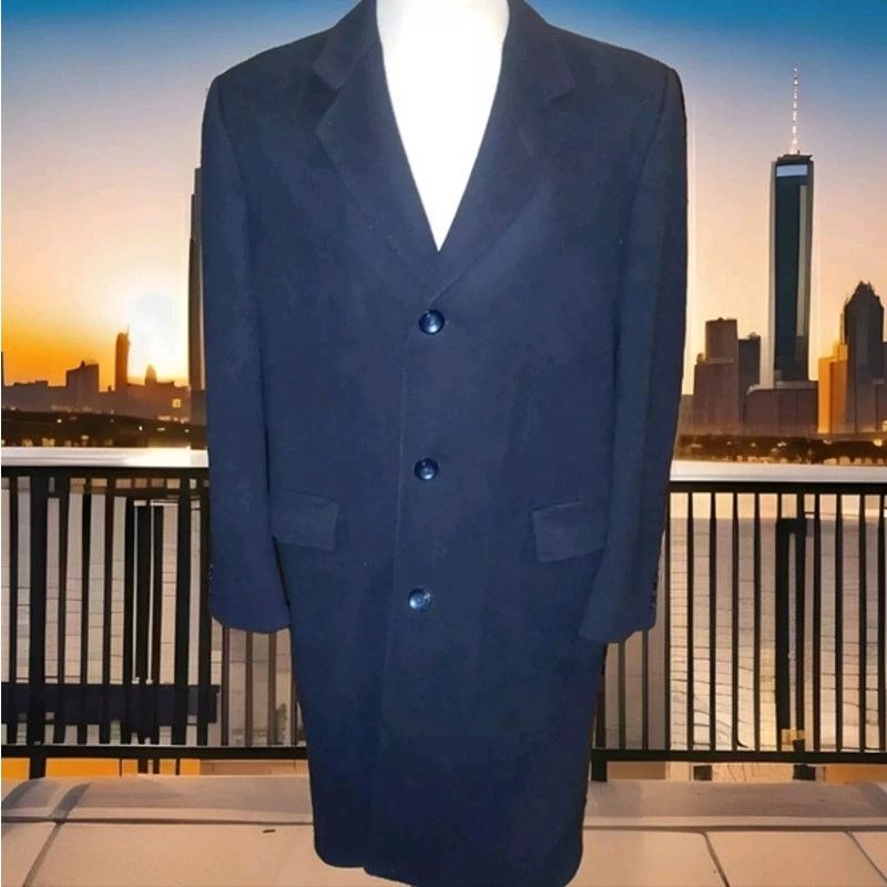 The Men's Store Bloomingdale’s The Mens Store Full Length Wool Coat USA 40 Size US M / EU 48-50 / 2 - 1 Thumbnail