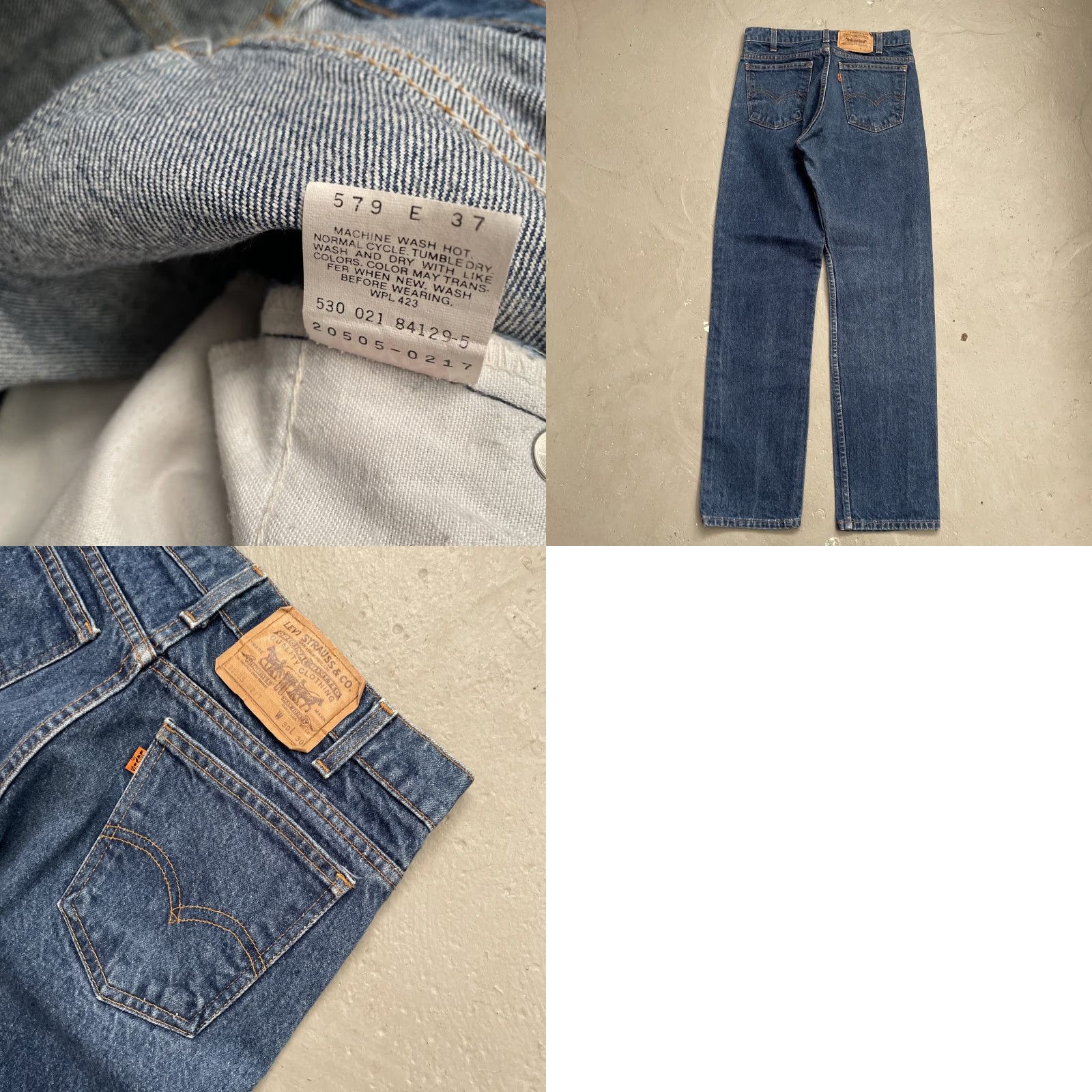 Vintage VINTAGE Levi's 505 Jeans Straight Medium Wash Blue USA 80s 90s 30x30 Mens Size US 30 / EU 46 - 8 Thumbnail