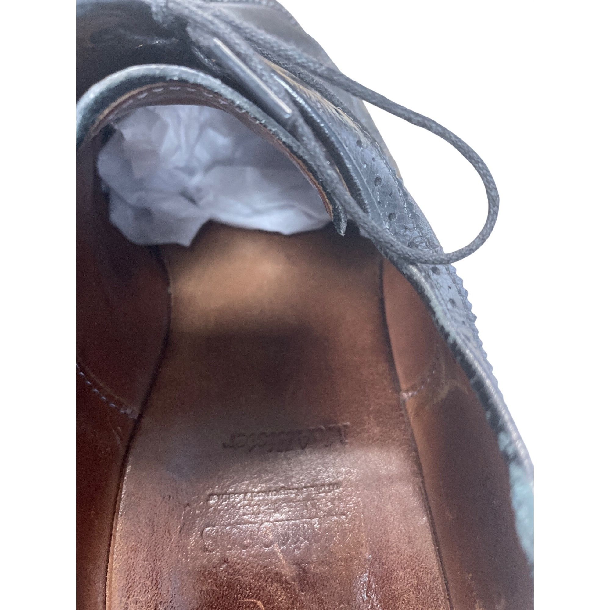 Allen Edmonds Allen Edmonds McAllister Mens Black Leather Wingtip Oxfords Size US 10.5 / EU 43-44 - 7 Thumbnail