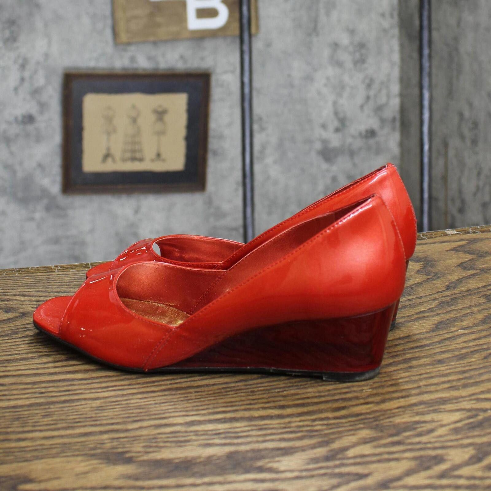 Designer Carlos by Carlos Santana See Through Wedge Heels Red 6M Size US 6 / IT 36 - 2 Thumbnail
