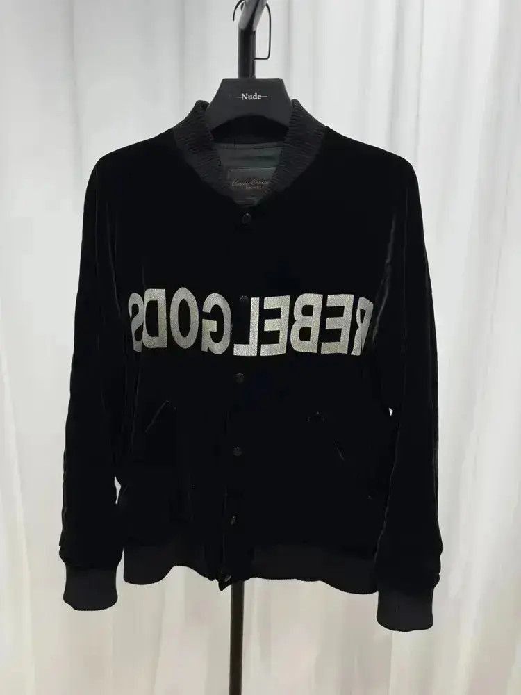 アンダーカバーUNDERCOVER  REBEL GODS ベルベットジャケット Undercover By: Jun Takahashi (b. 1969) Rebelgods Bomber