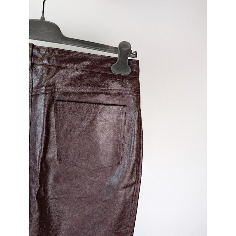 Gucci o1rshd1 Soft Leather Pants in Bordeaux Size US 32 / EU 48 - 14 Thumbnail