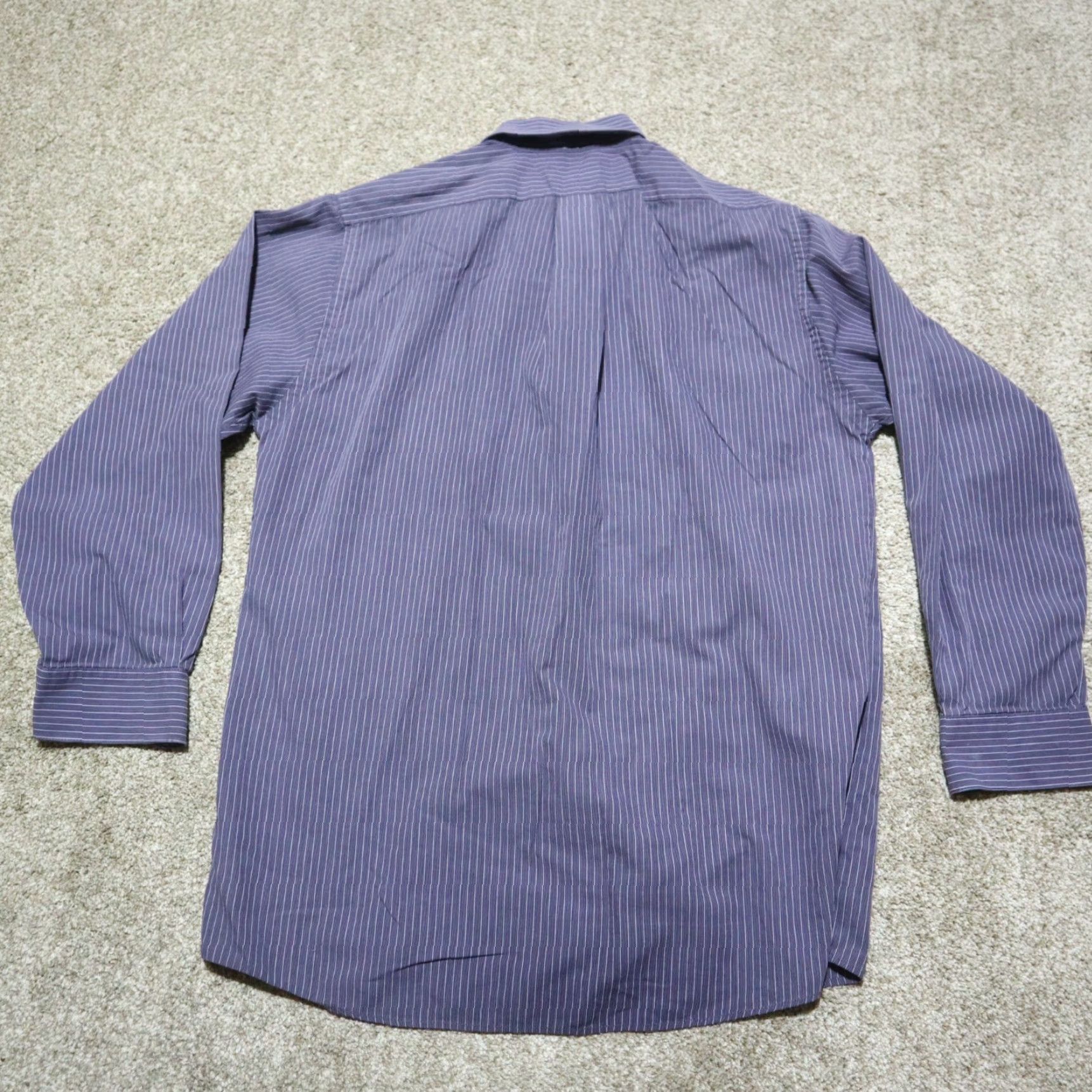 Van Heusen VAN HEUSEN Blue Striped Button-Down Shirt Mens Medium Casual Business All Seasons Size US M / EU 48-50 / 2 - 7 Thumbnail