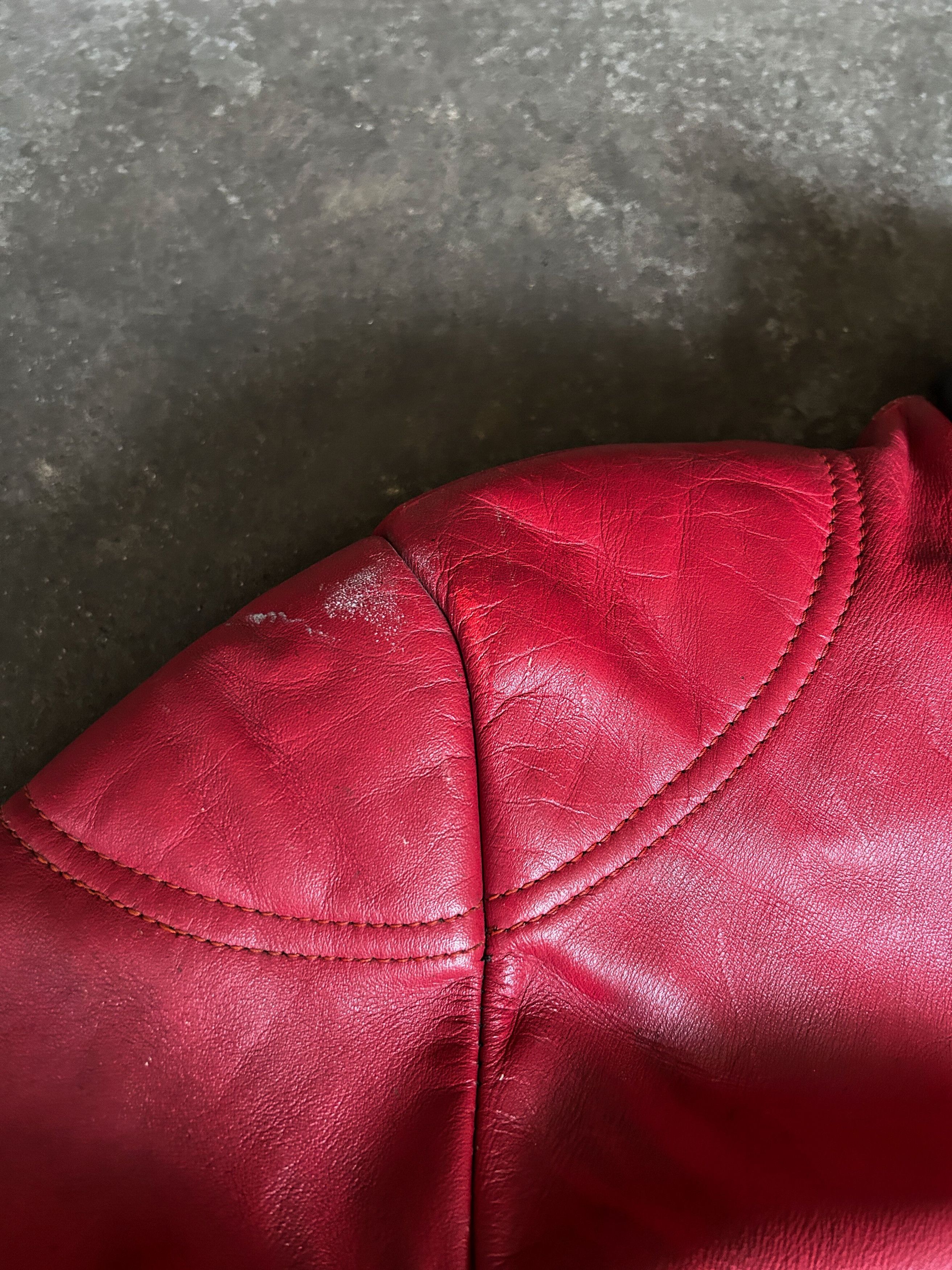 Vintage Vintage Red Black Leather Motorcycle Racing Jacket Biker Size US M / EU 48-50 / 2 - 20 Thumbnail