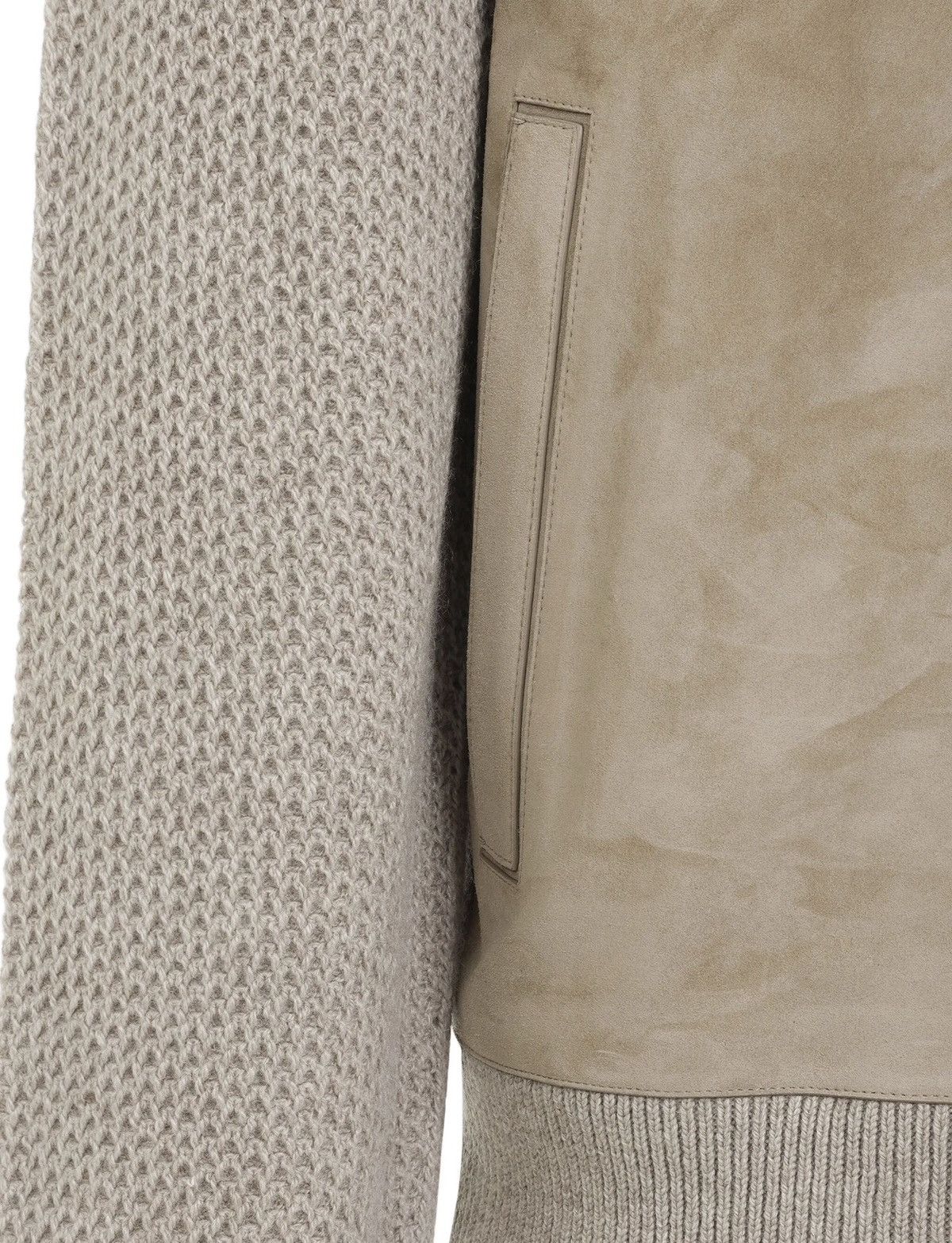 Ermenegildo Zegna Zegna Oasi Cashmere Suede Panelled Cardigan Sweater Jacket Size US L / EU 52-54 / 3 - 10 Thumbnail