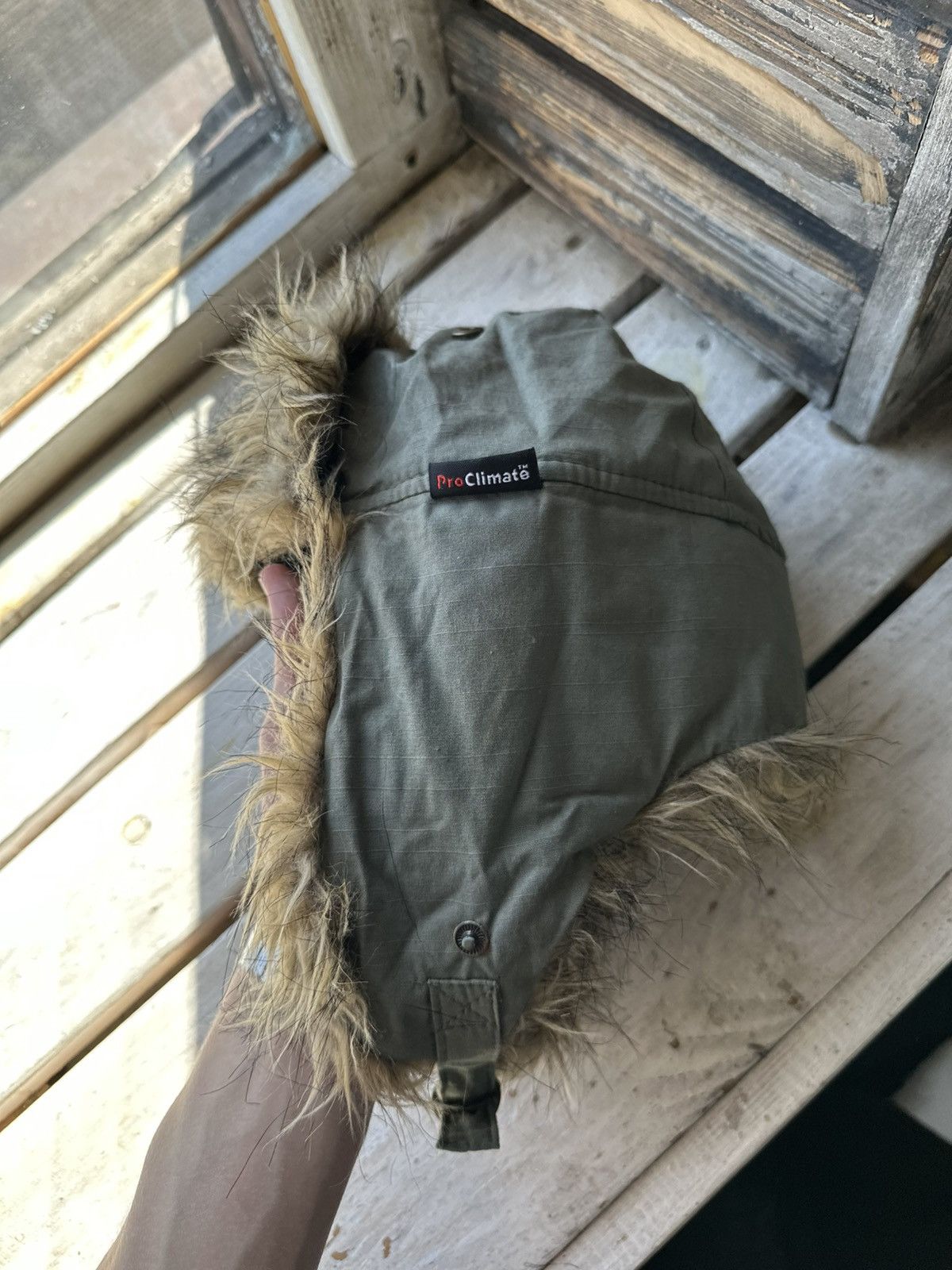 Japanese Brand 🚨Vintage Y2K Fuzzy Fur Ushanka Hat GREEN RARE Size ONE SIZE - 2 Thumbnail