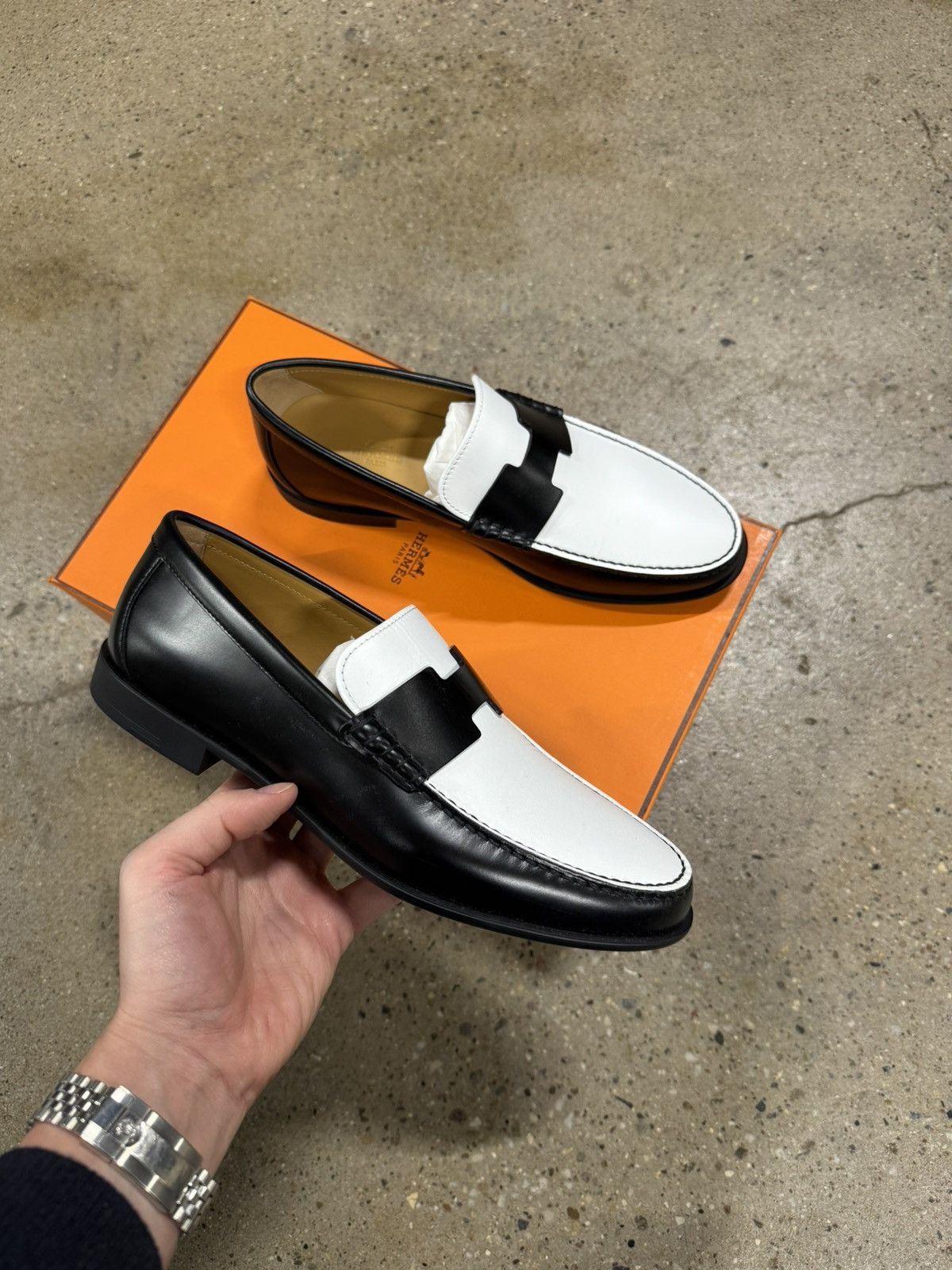 Hermes Kennedy Leather Loafer NEW 1400$
