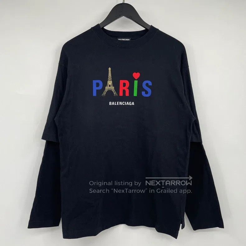 Balenciaga Balenciaga Colorful Eiffel Tower faux two-piece long-sleev Size US XS / EU 42 / 0 - 1 Thumbnail