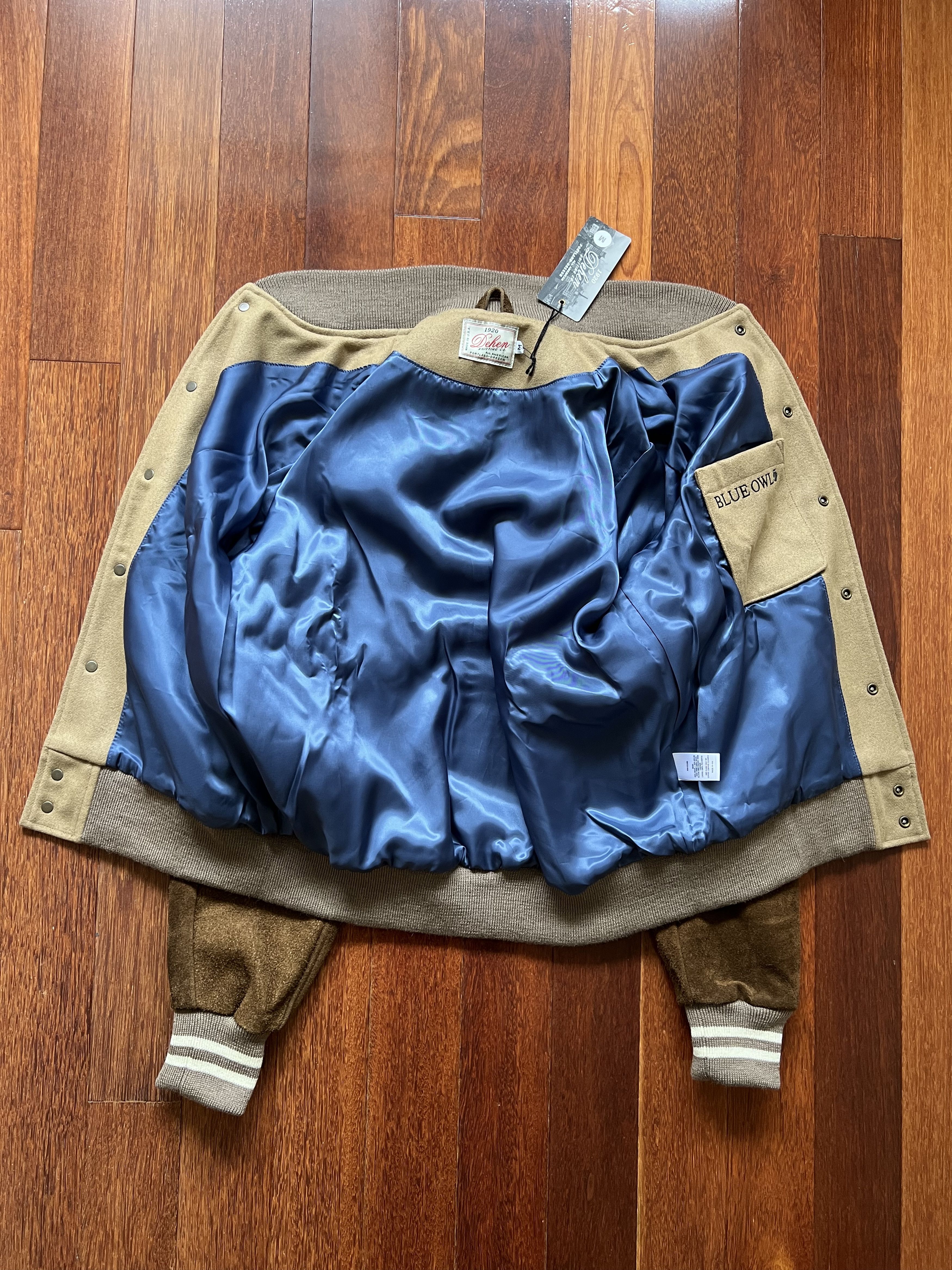 Dehen 1920 💚 Dehen 1920 x Blue Owl Varsity Jacket in Camel NEW Size US M / EU 48-50 / 2 - 9 Thumbnail
