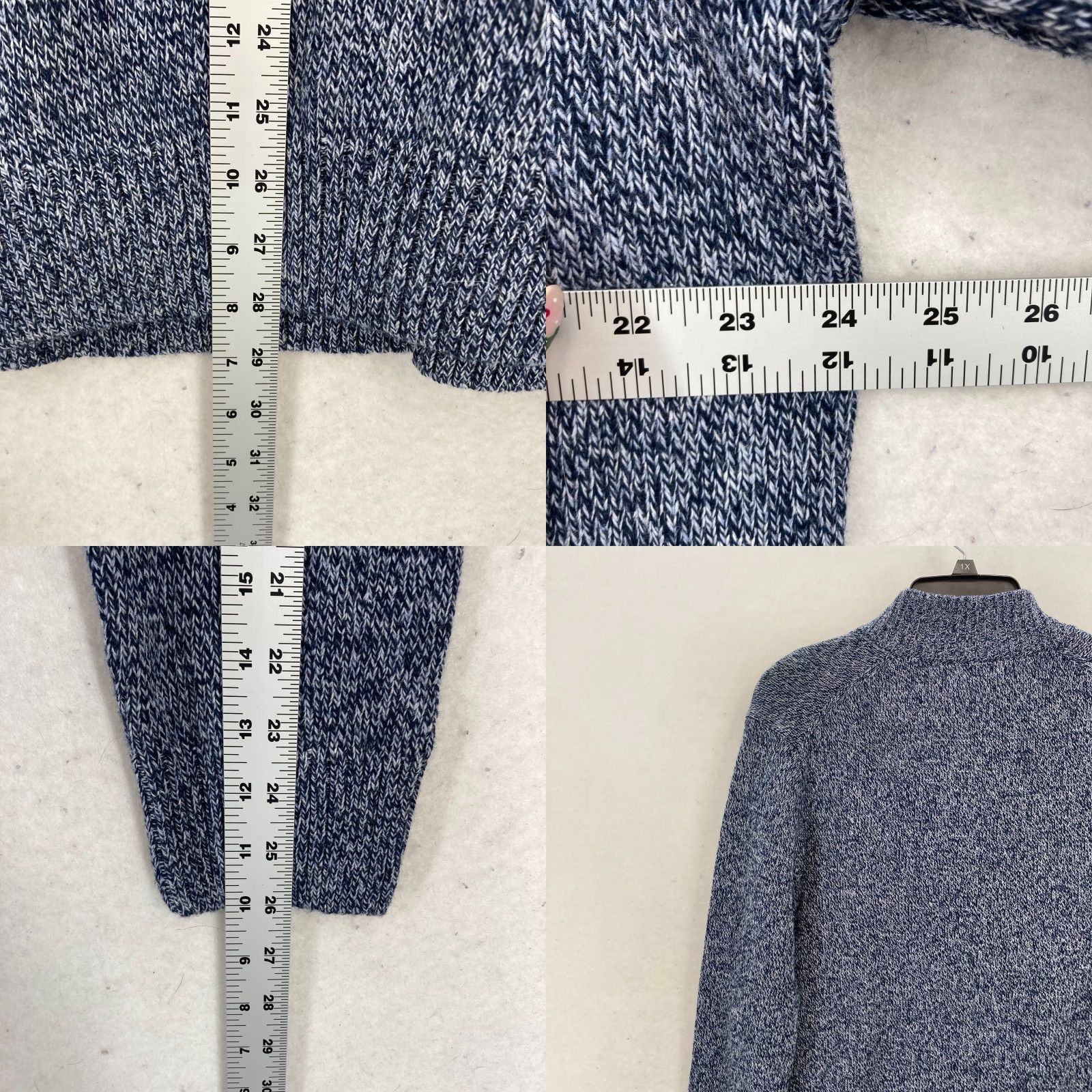 Vintage Sonoma The Supersoft Sweater Mens XL Blue Knit 1/4 Zip Pullover Casual Preppy Sweater Size US XL / EU 56 / 4 - 8 Thumbnail