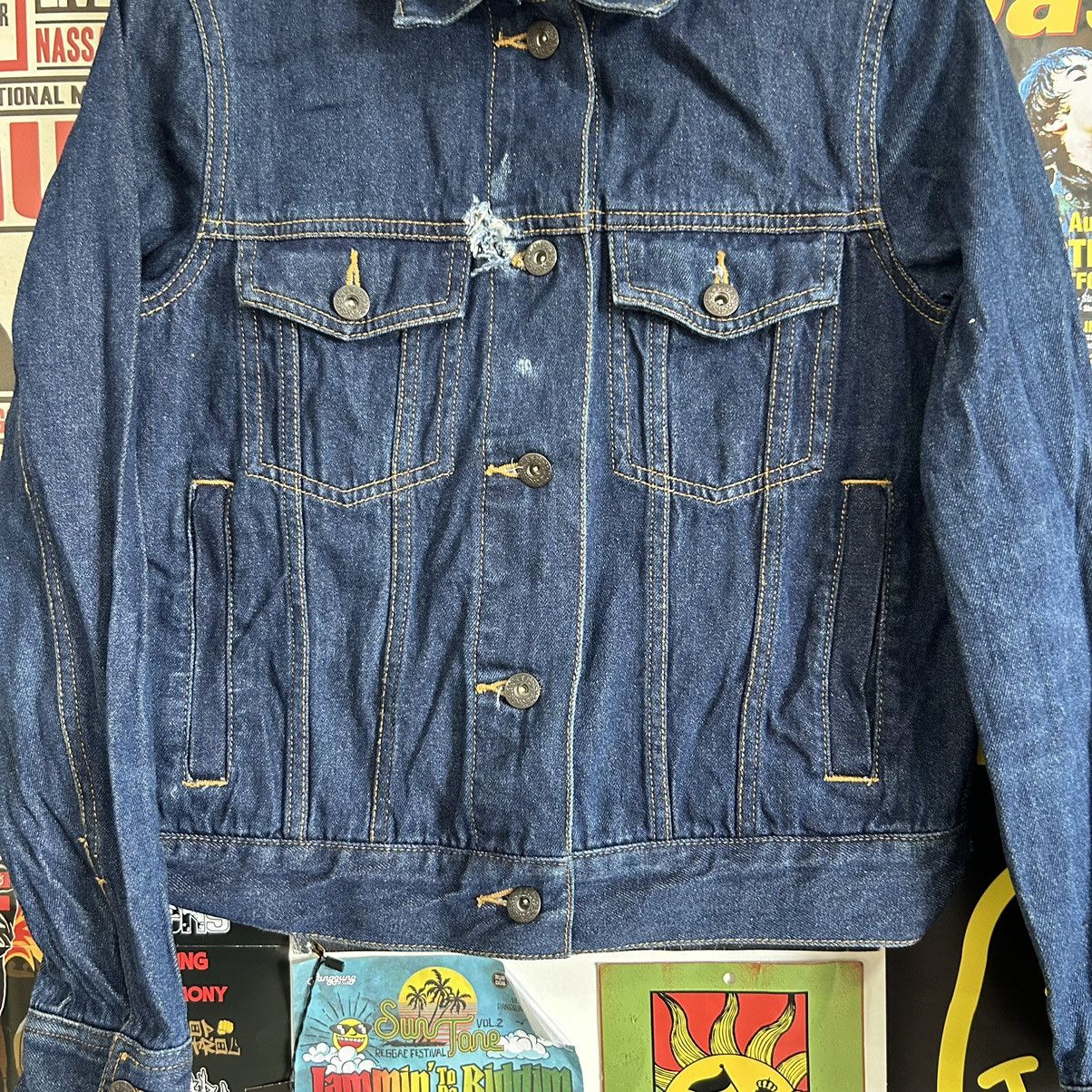Vintage Vintage GU Denim Distressed Denim Jacket Size M / US 6-8 / IT 42-44 - 3 Thumbnail