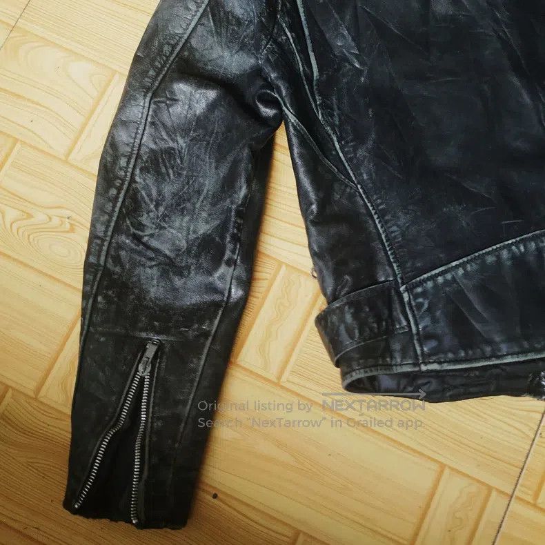 Schott Schott Heavy cowhide cable-stayed motorcycle leather jacke Size US XXS / EU 40 - 5 Thumbnail