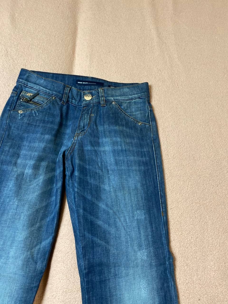 Miss Sixty × Vintage 2000s Miss Sixty Jeans Vintage Lightwash Denim Pants Y2K 25 Size 25" / US 0 / IT 36 - 7 Thumbnail