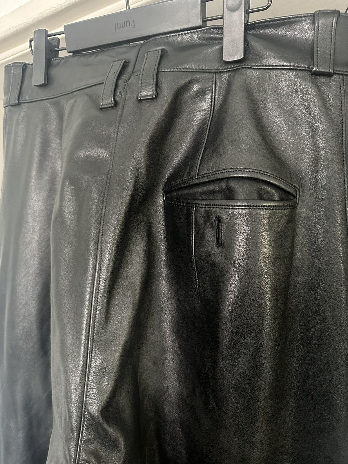 Yohji Yamamoto Supreme 2025 Yohji Yamamoto leather wide pants Size US 32 / EU 48 - 6 Thumbnail