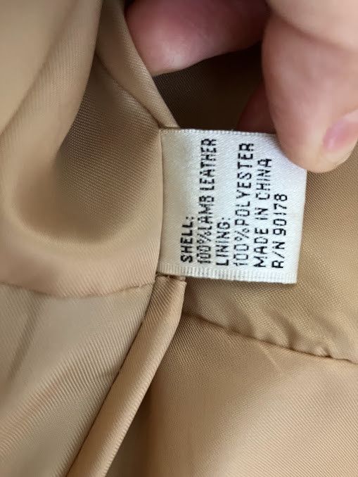 Other Y2K Tan Fitted Zip up Lamb Leather Women's Jacket sz 10 Size L / US 10 / IT 46 - 4 Thumbnail