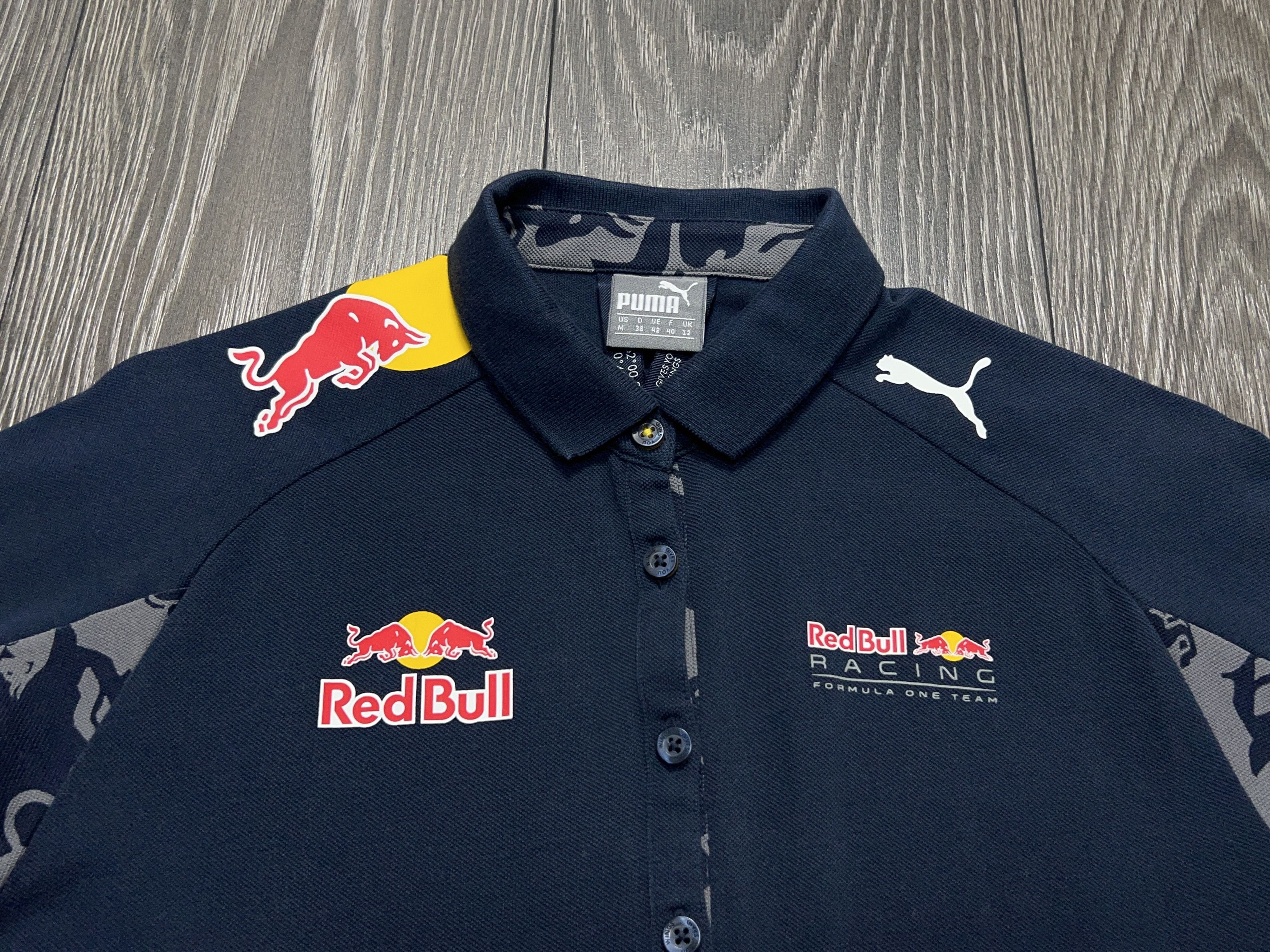 Red Bull Racing Puma Formula F1 Blue Polo T Shirt Tee Size M UK 12 Size M / US 6-8 / IT 42-44 - 2 Thumbnail