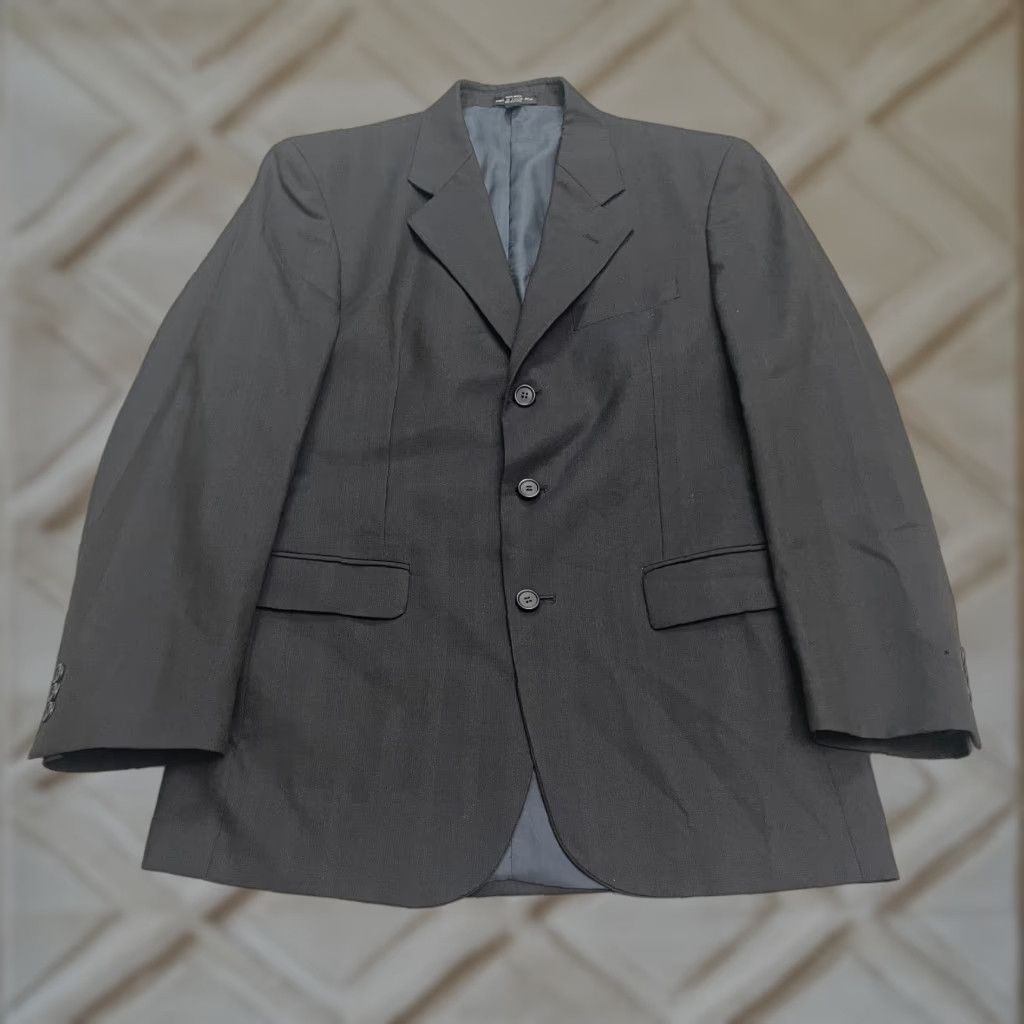 Oleg Cassini Oleg Cassini Wool Blazer Suit Jacket Mens 38R Navy Blue 3 Button Ventless Formal Blazer Jacket Size 38R - 1 Thumbnail