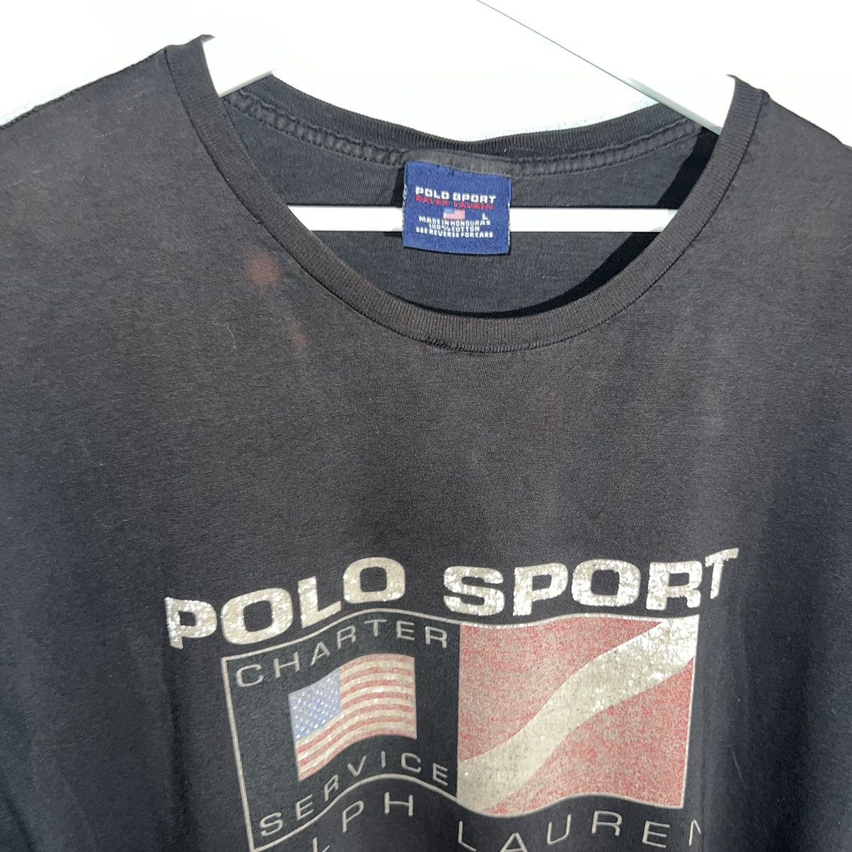 Polo Ralph Lauren × Vintage 90s vintage Polo Ralph Lauren T-Shirt Charter Service XL Size US XL / EU 56 / 4 - 2 Thumbnail