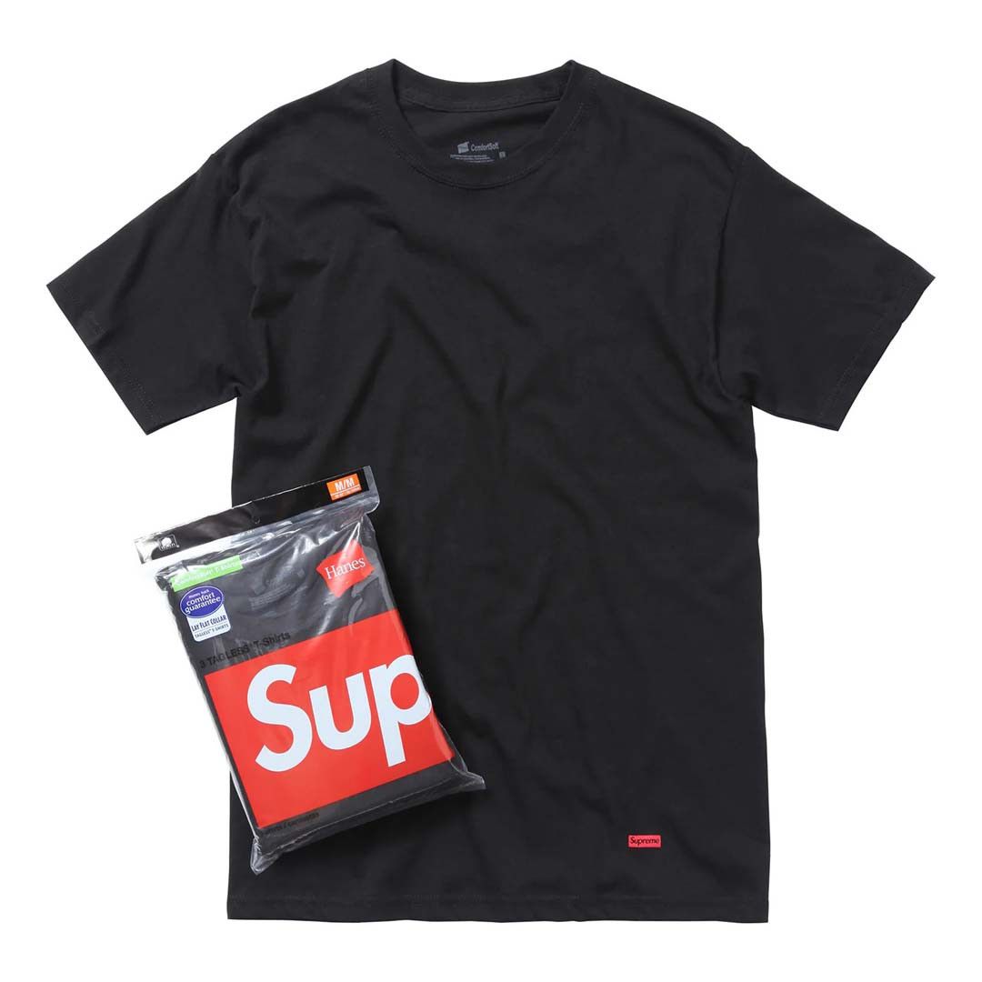 Supreme Black Supreme Spiderman Hanes Tagless Tees Size Large