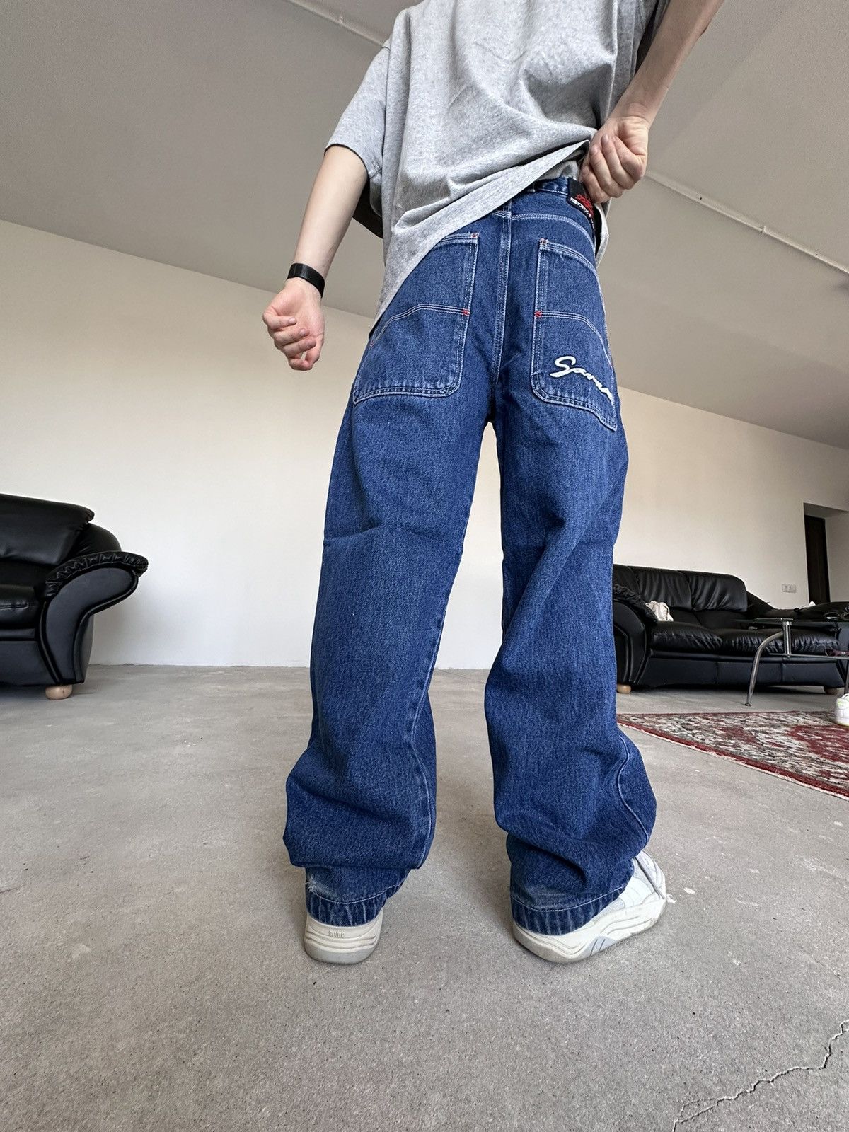 image of Vintage Sanchezz Baggy Rap Jeans in Denim, Men's (Size 31)